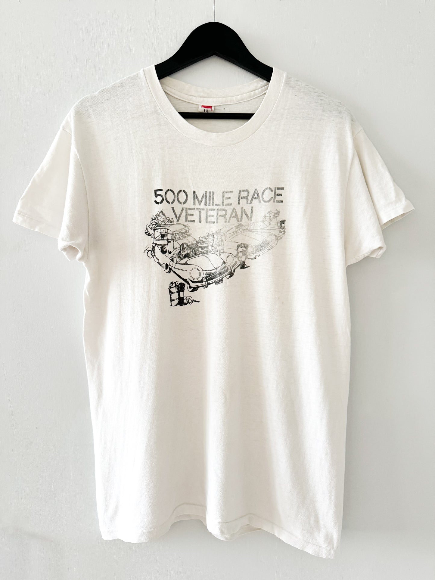 1970s 500 Mile Race Veteran Tee , Made in U.S.A.