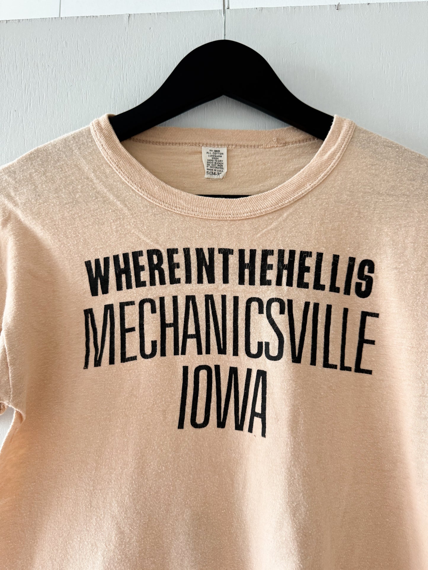 1970s Mechanicsville Iowa Tee , Made in U.S.A.