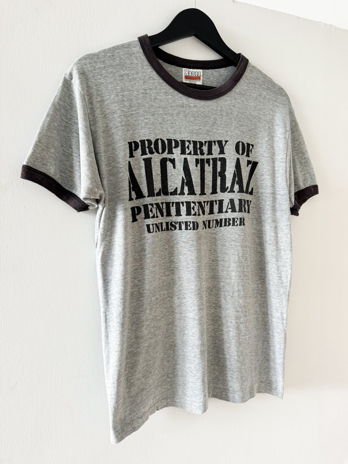 1980s Alcatraz Penitentiary Ringer Tee , Made in U.S.A.