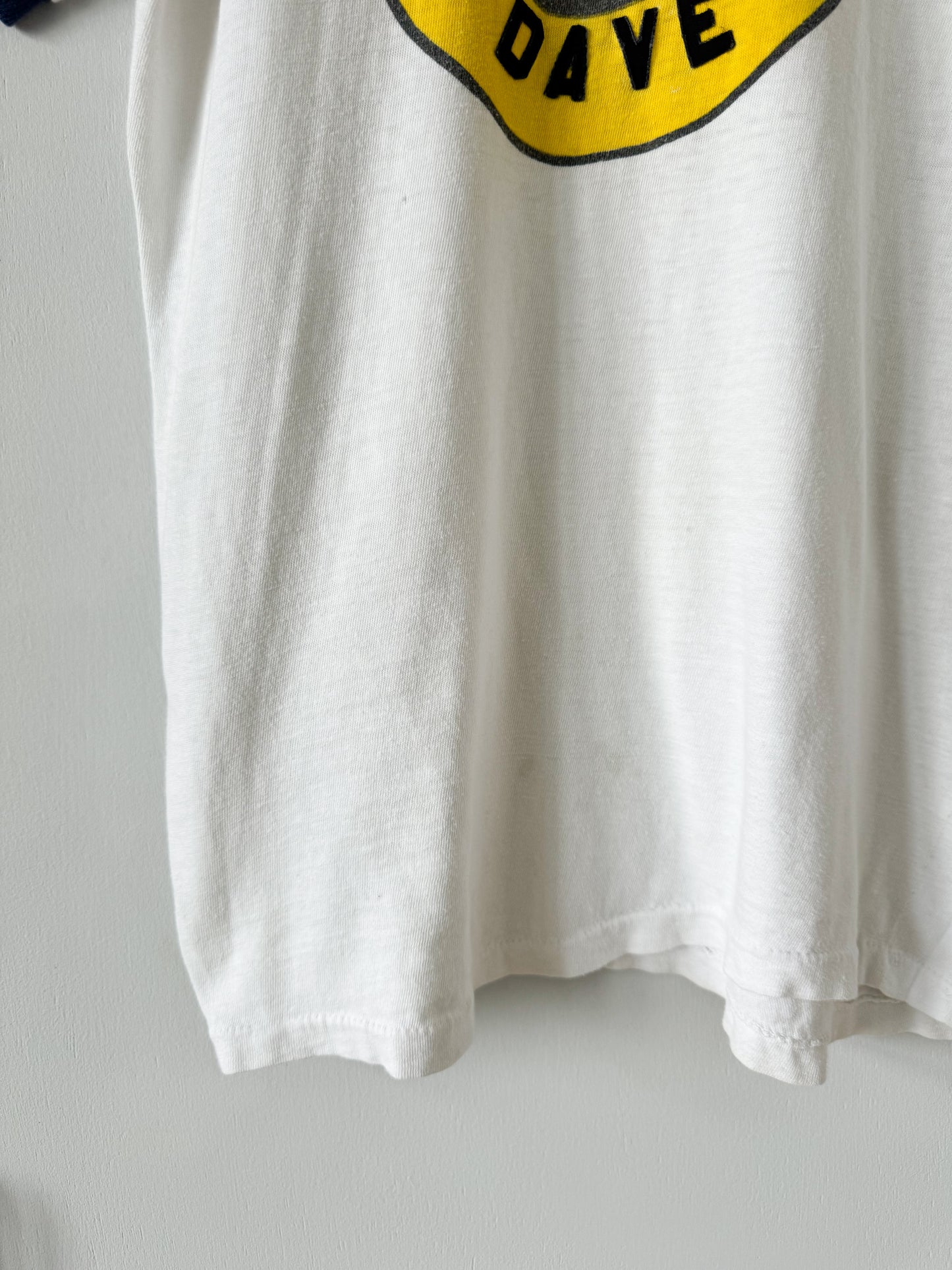 1970s Dave Smiley Ringer Tee, Made in U.S.A.