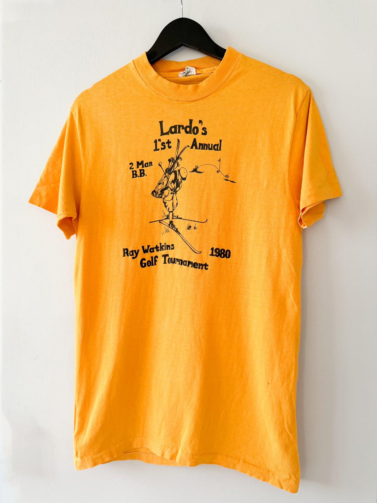 1980s Lardo’s 1st Annual Golf Tournament Tee , Made in U.S.A.