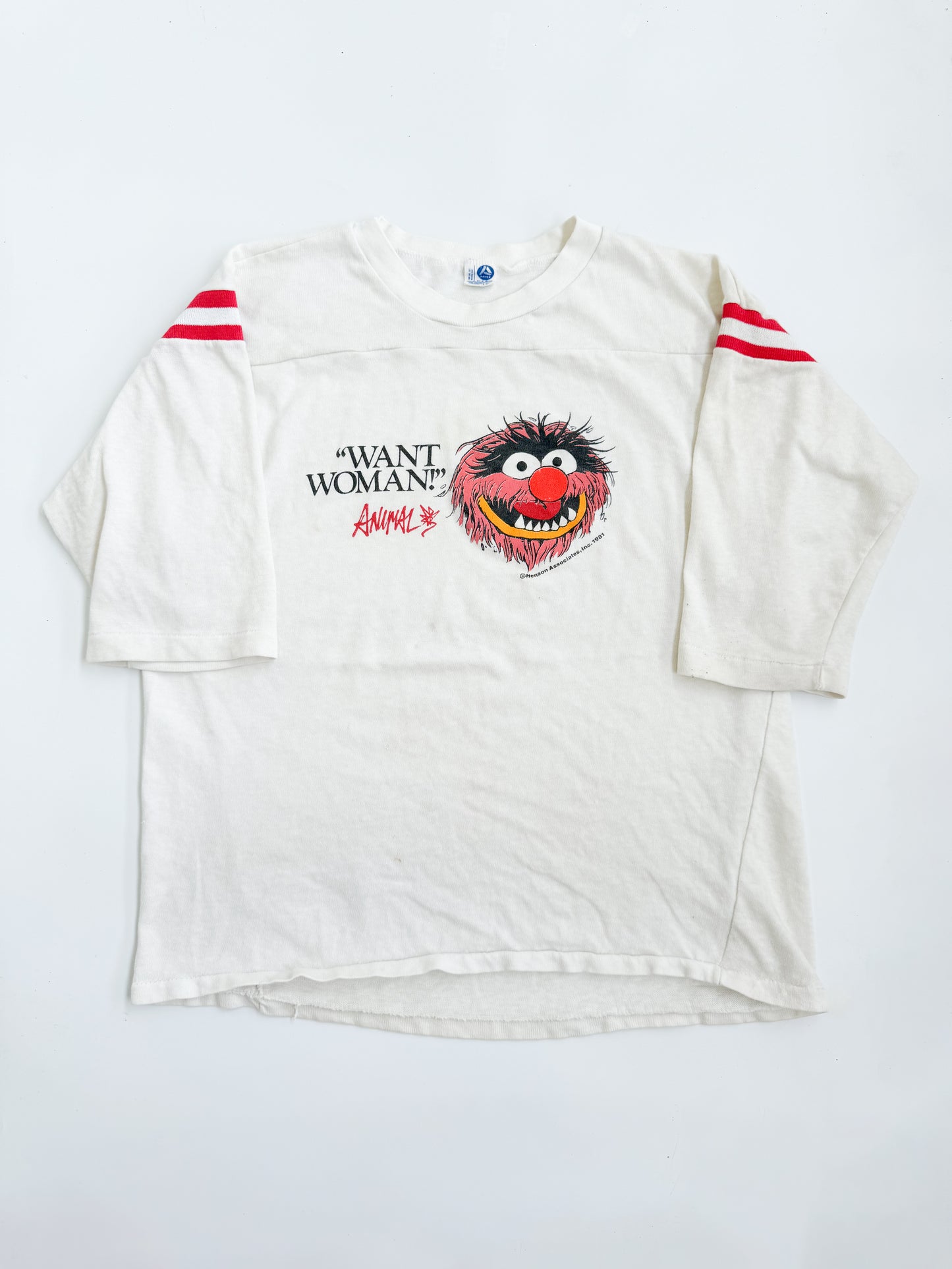 1970s Artex Muppets Animal “Want Woman!” Jersey Tee , Made in U.S.A.