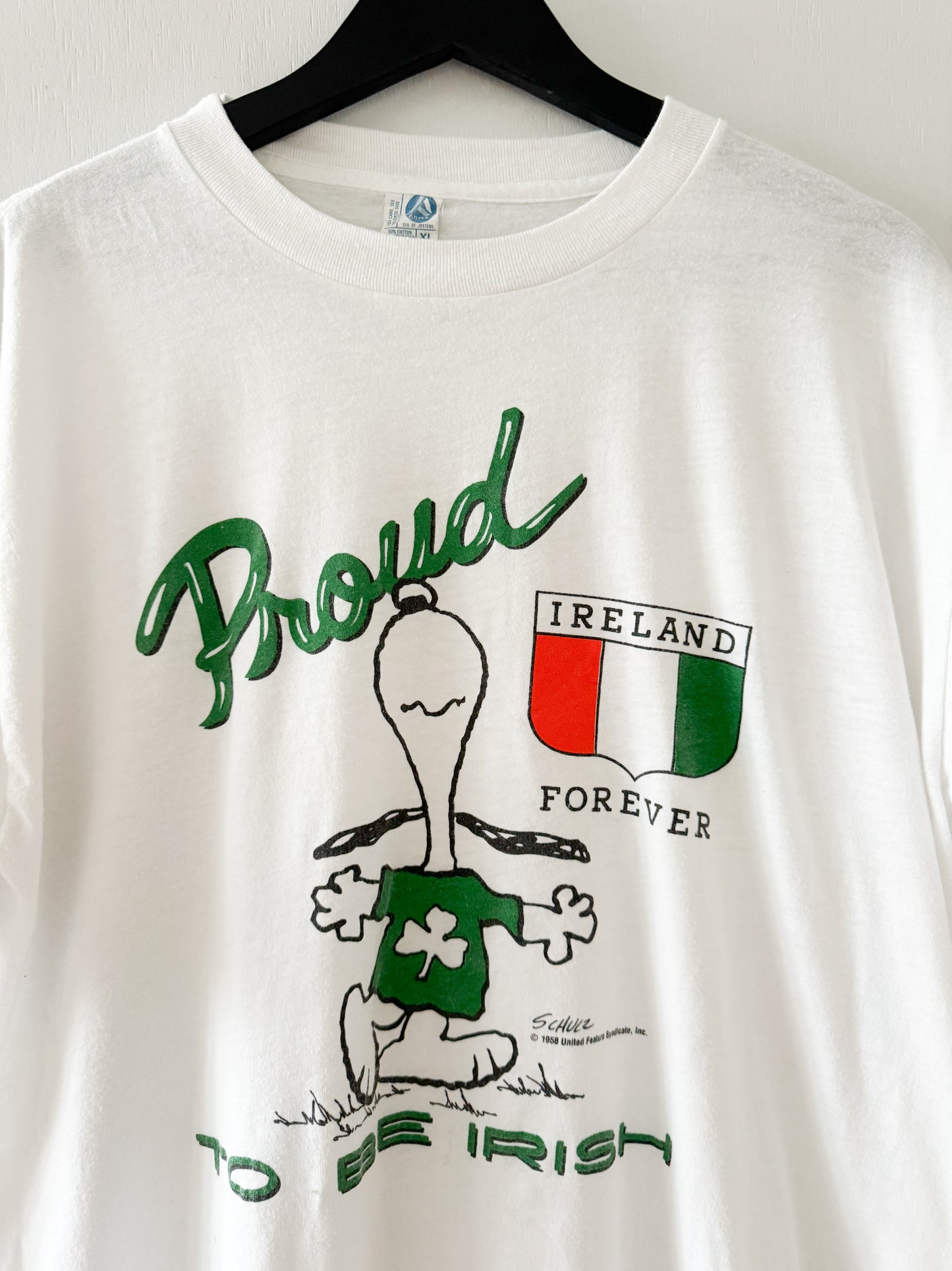 1980s Snoopy Proud to be Irish Tee , Made in U.S.A.