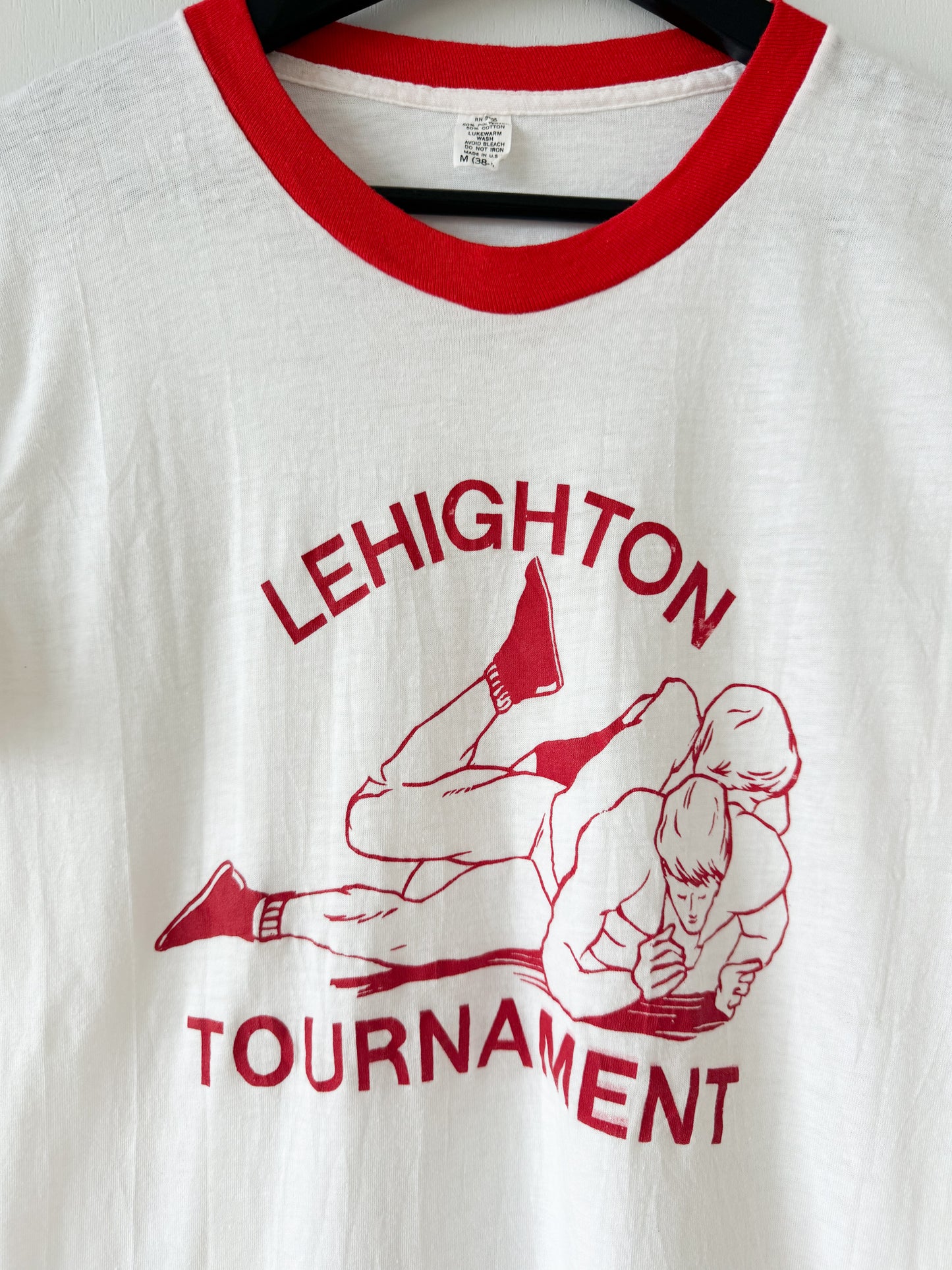 1970s Lehighton Tournament Ringer Tee , Made in U.S.A. (DEADSTOCK)