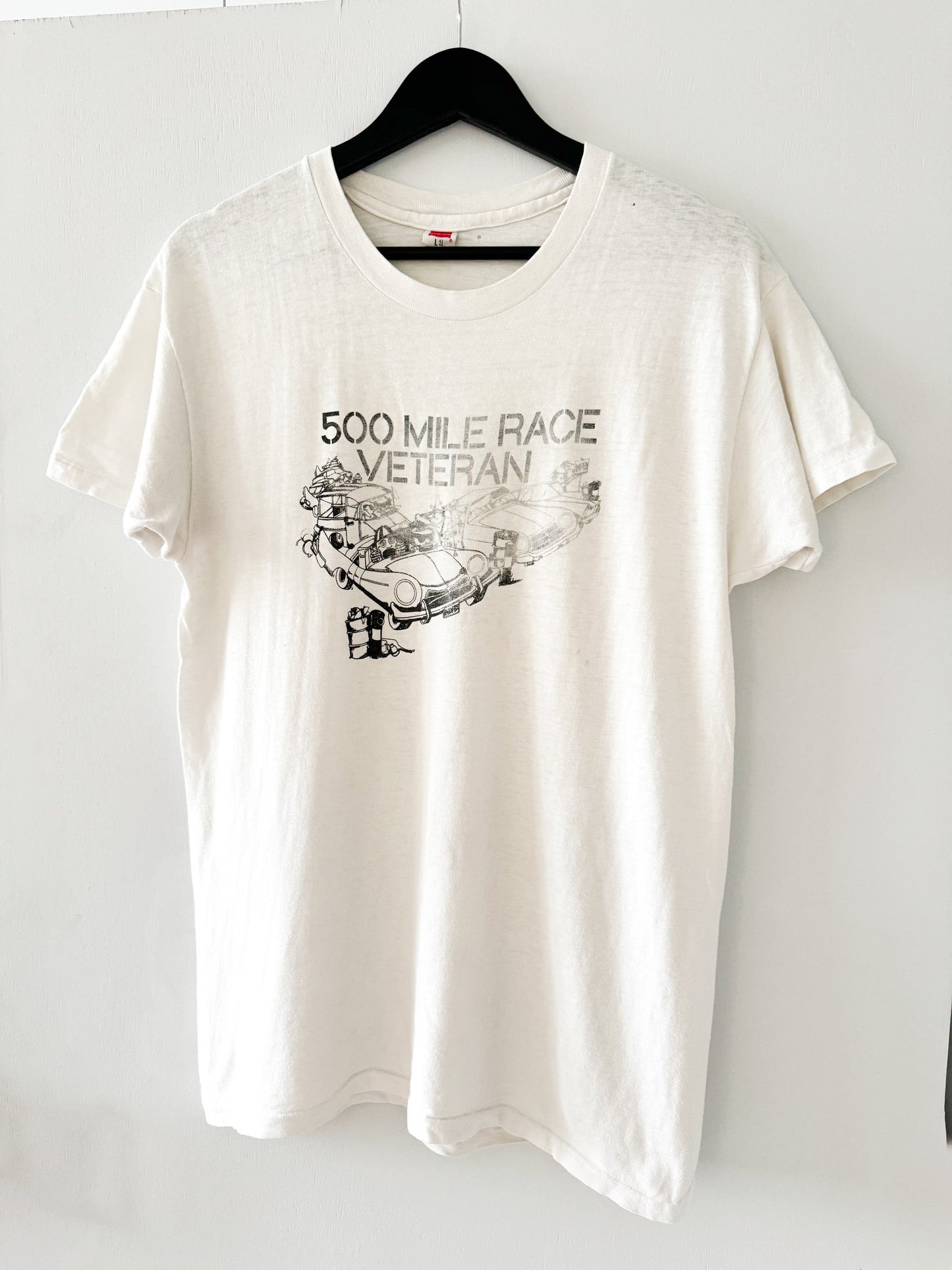 1970s 500 Mile Race Veteran Tee , Made in U.S.A.