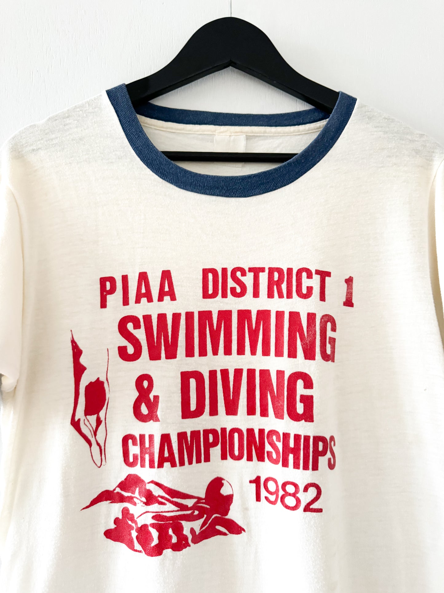 1980s PIAA Swimming & Diving Championships Tee , Made in U.S.A.