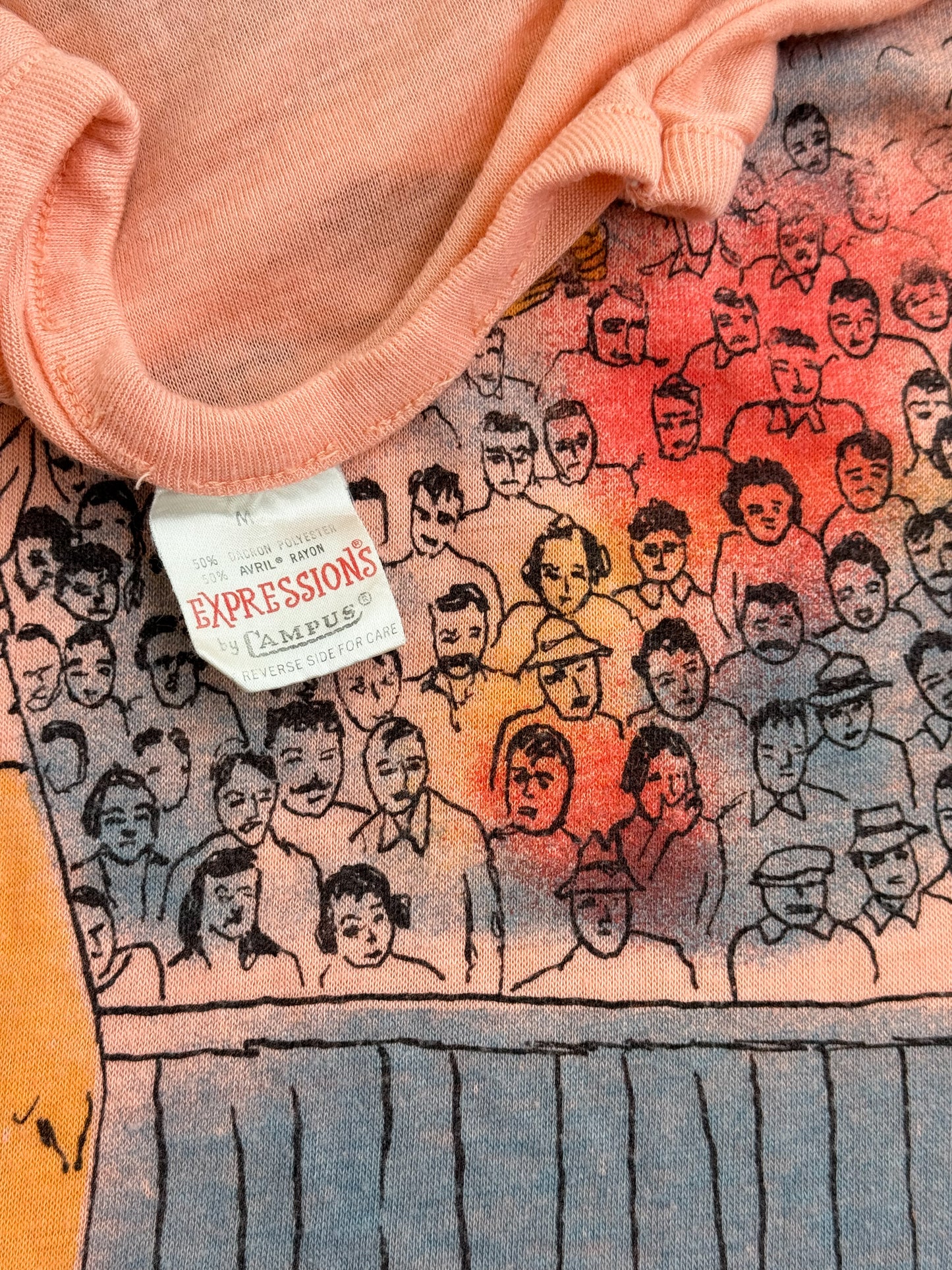 1970s Tennis Player Graphic Tee , Made in Canada