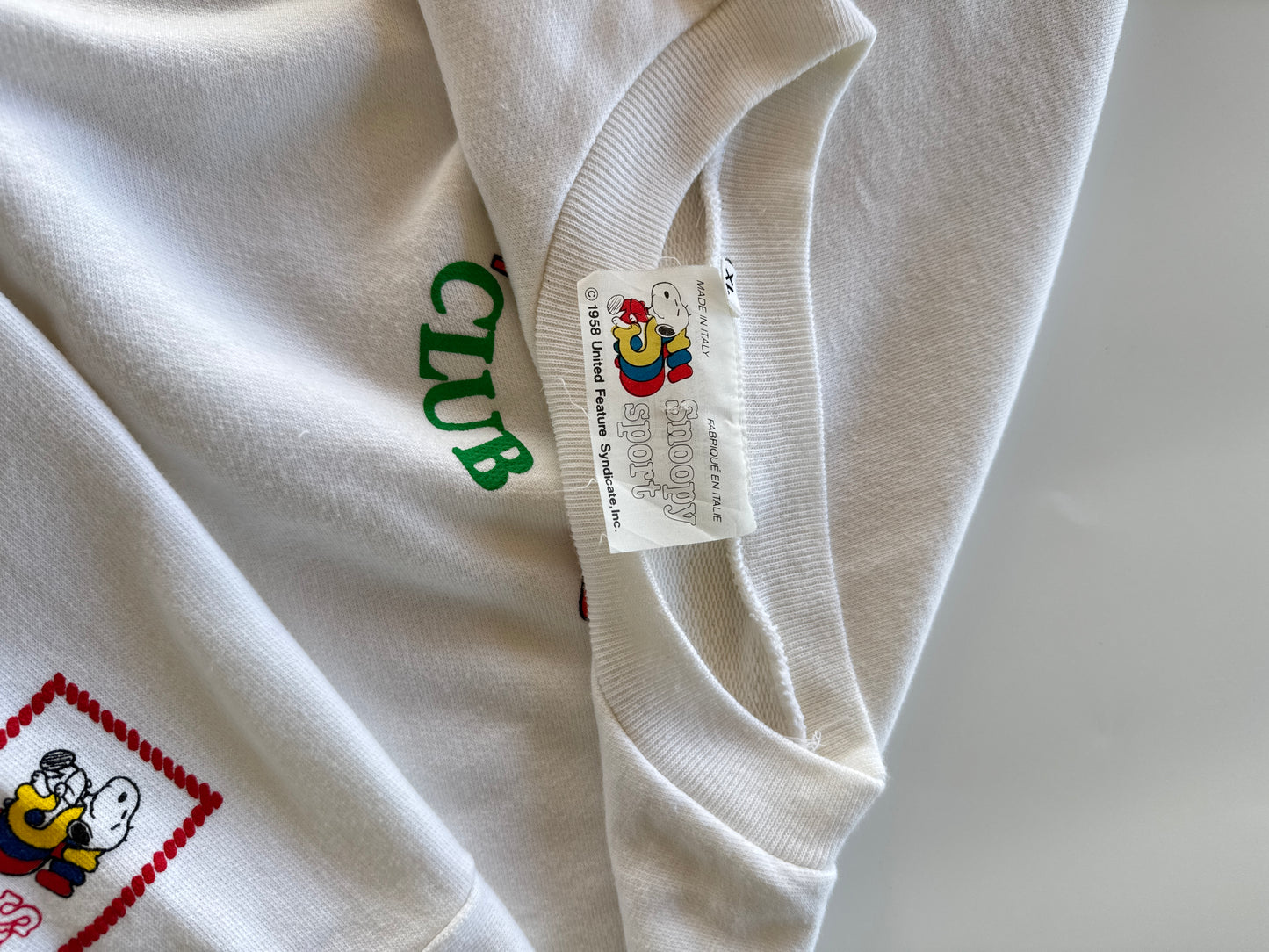 1980s Snoopy Polo Country Sweatshirt, Made in ITALY
