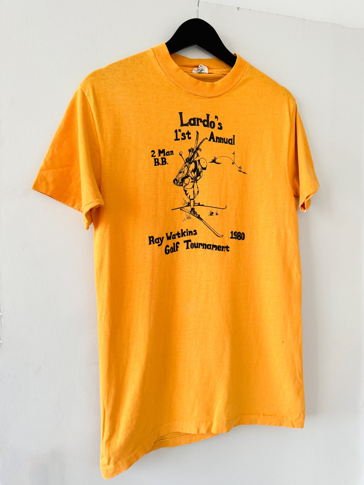 1980s Lardo’s 1st Annual Golf Tournament Tee , Made in U.S.A.
