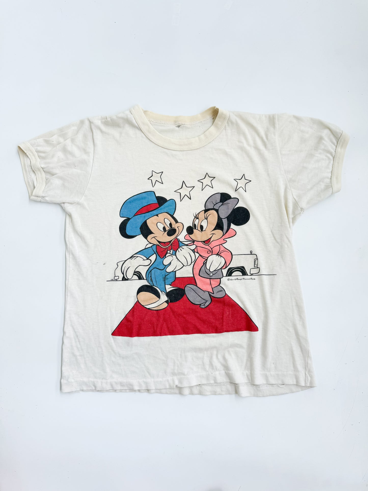 1980s Mickey & Minnie Mouse Red Carpet Tee , Made in U.S.A.