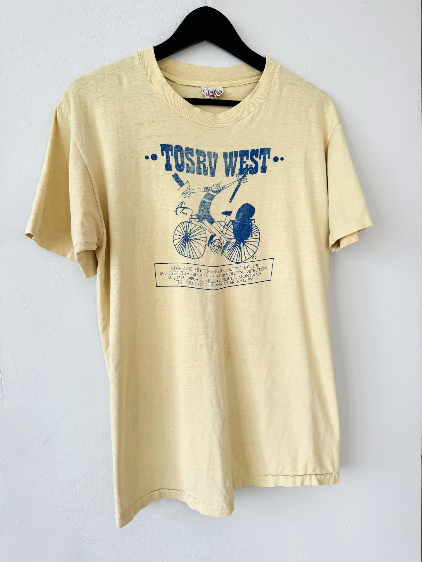 1980s TOSRV West Bicycle Tee , Made in U.S.A.