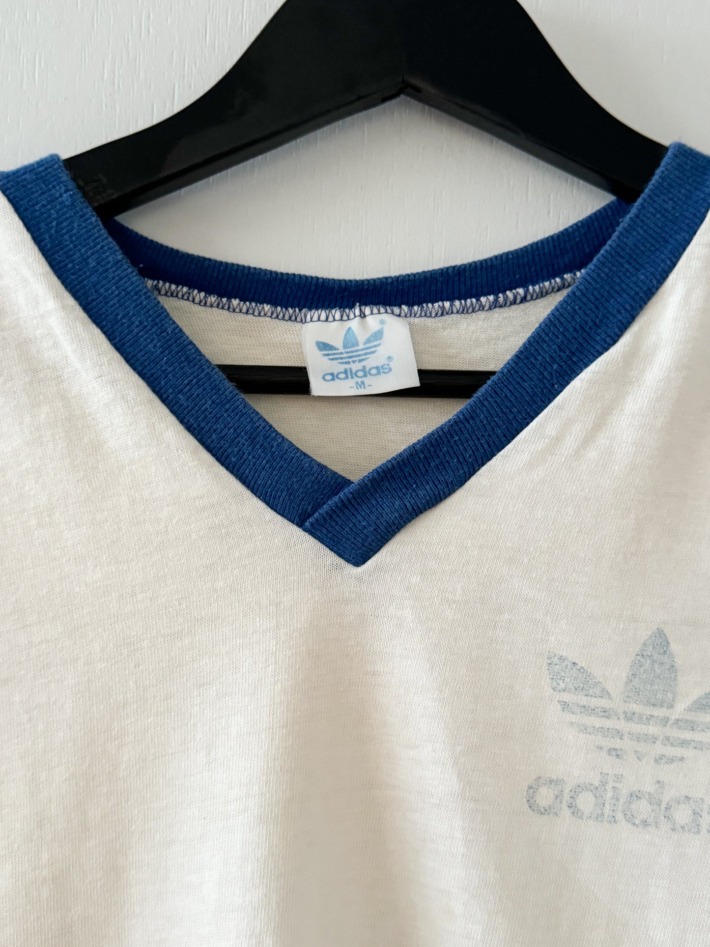 1970s Adidas Trefoil Ringer Tee , Made in U.S.A.