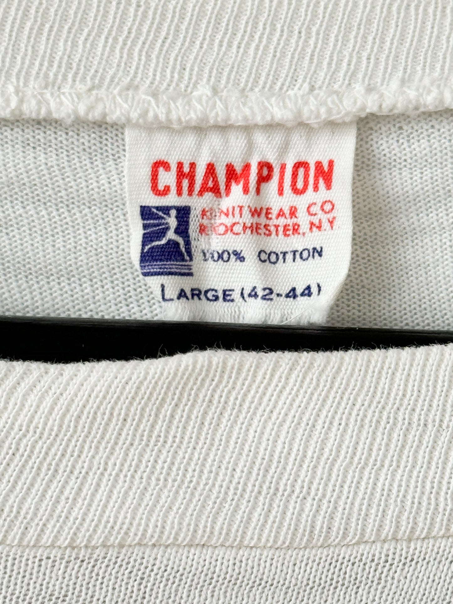 1950s Huskies Phys. Ed. Tee,Champion Running man , Made in U.S.A.