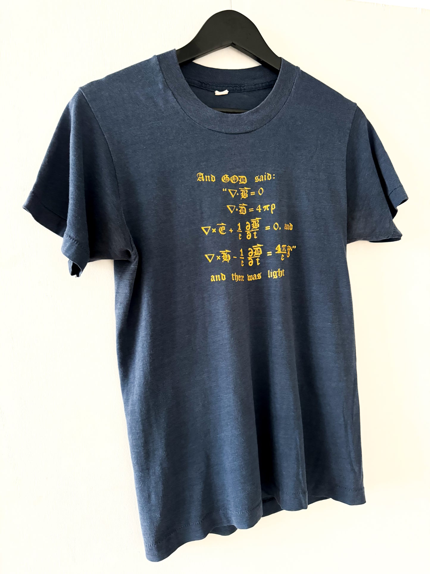 1980s Maxwell’s Equations “And There Was Light” Tee , Made in U.S.A.