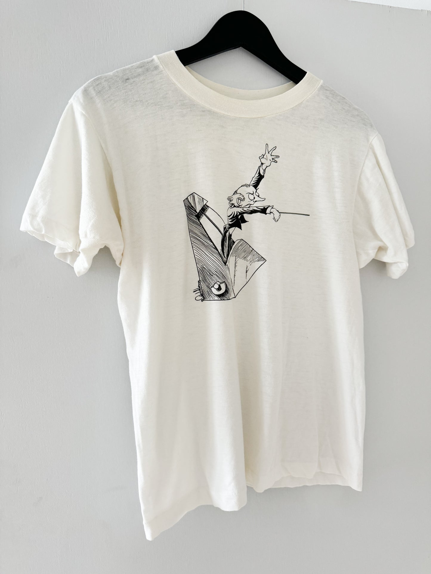 1980s Conductor Illustration Tee , Made in Mexico