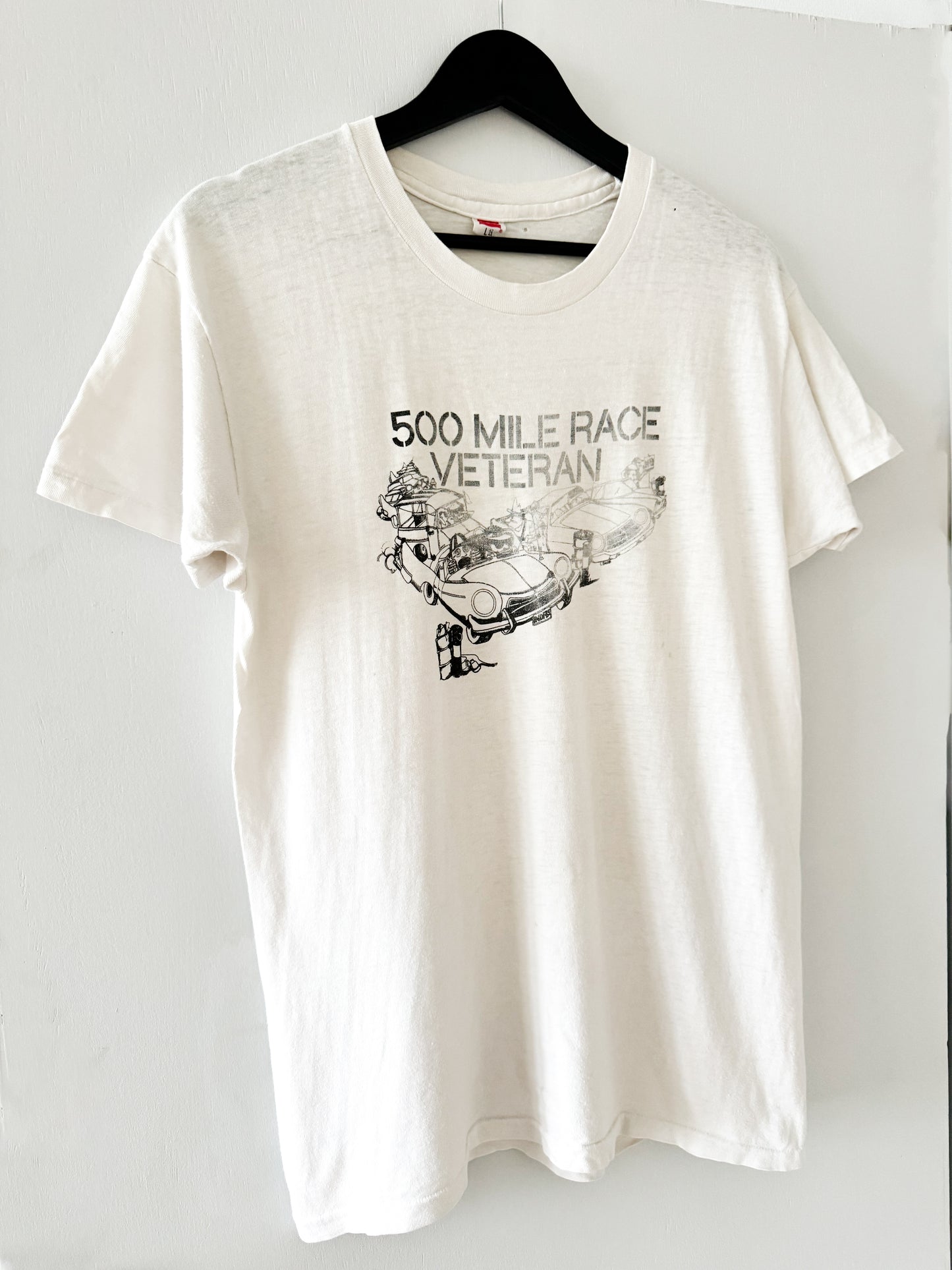 1970s 500 Mile Race Veteran Tee , Made in U.S.A.
