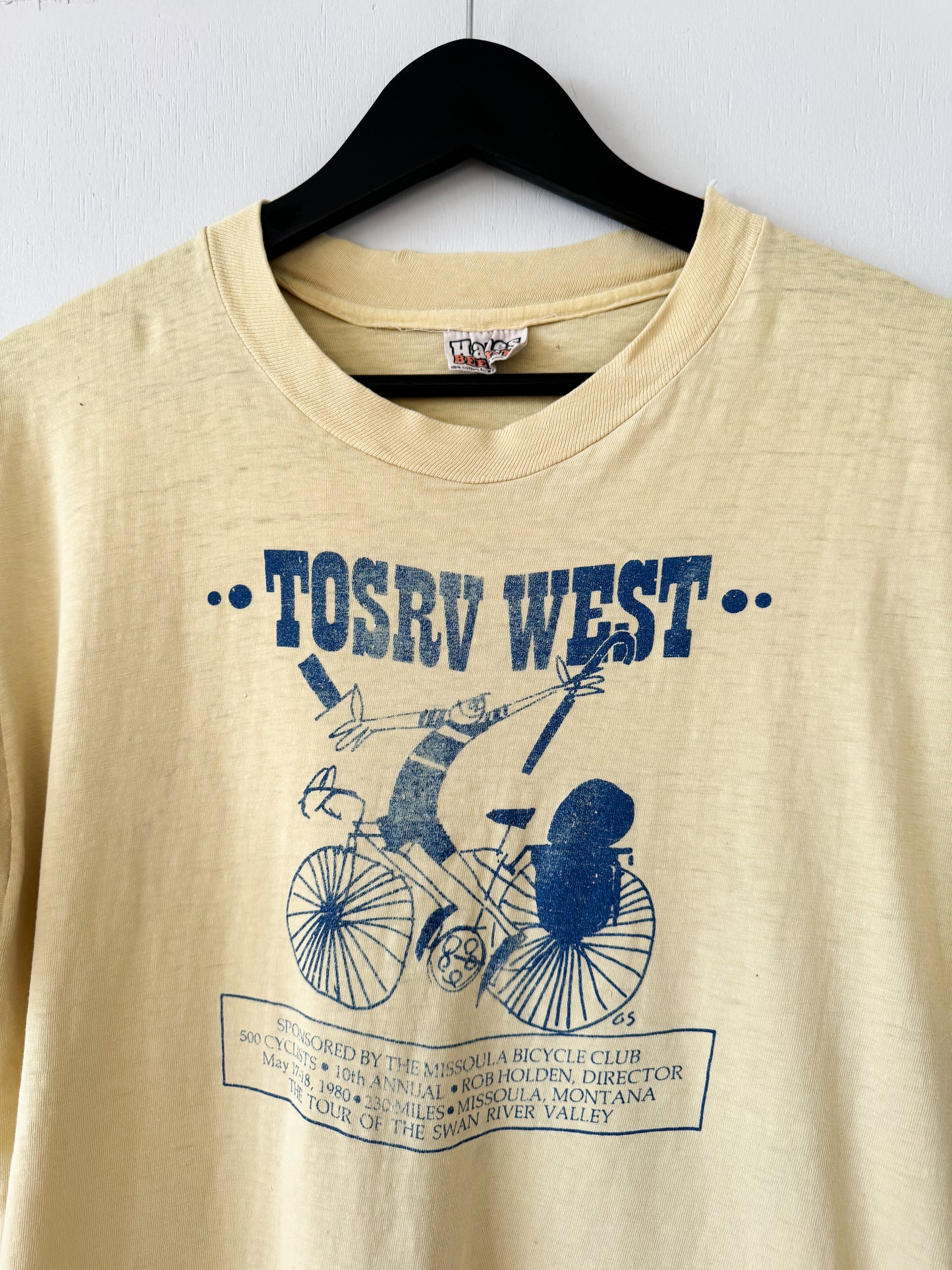 1980s TOSRV West Bicycle Tee , Made in U.S.A.