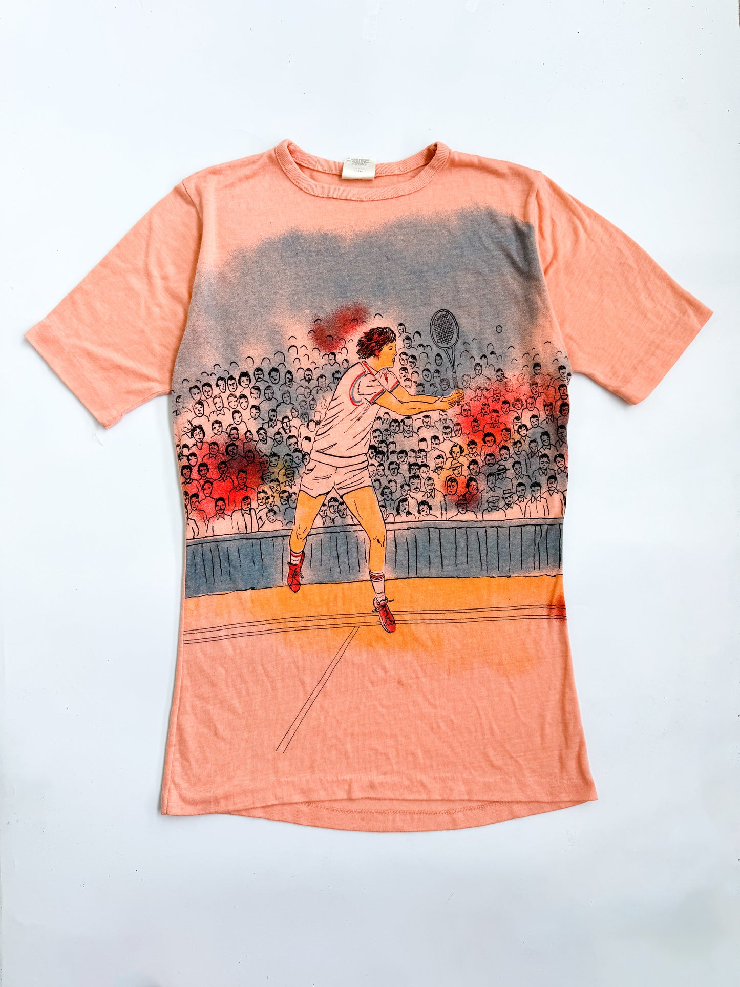 1970s Tennis Player Graphic Tee , Made in Canada
