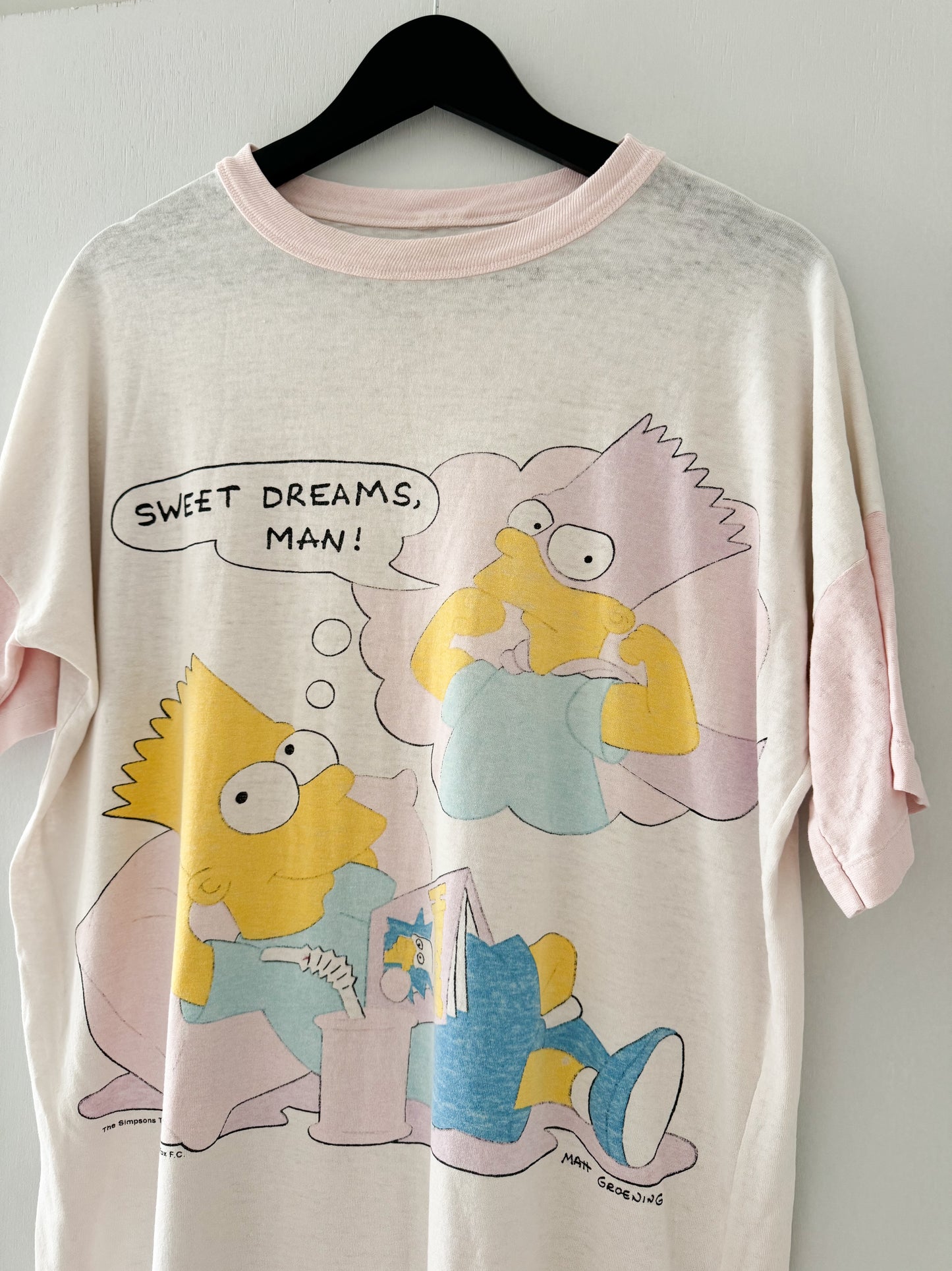 1980s The Simpsons Bart "Sweet Dreams Man!" Tee , Made in U.S.A.