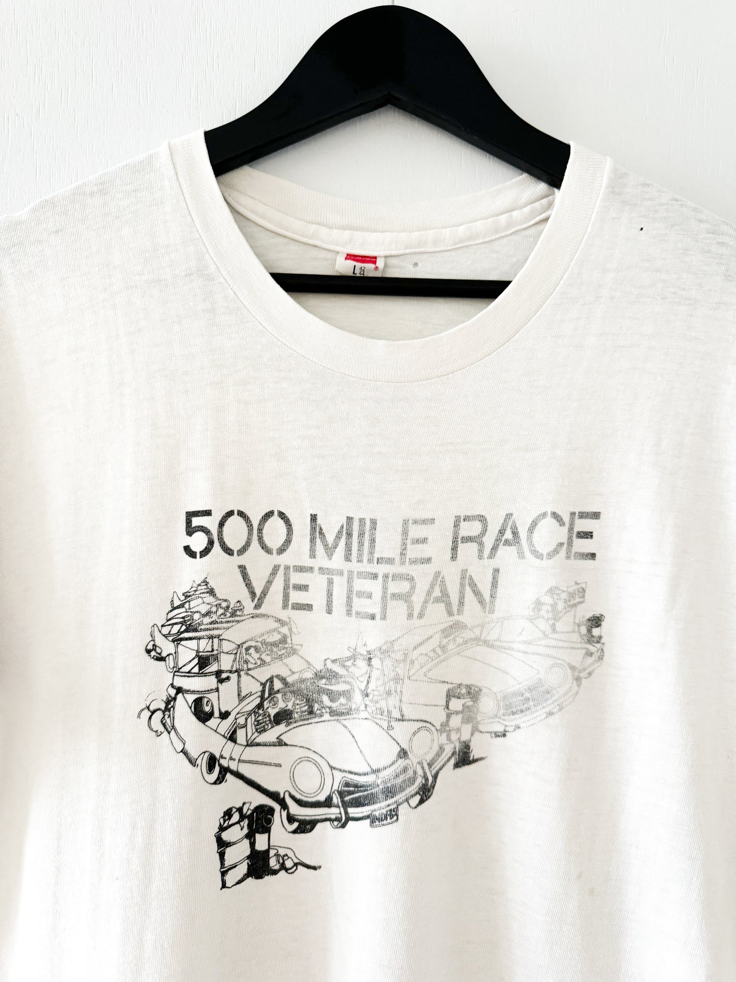 1970s 500 Mile Race Veteran Tee , Made in U.S.A.
