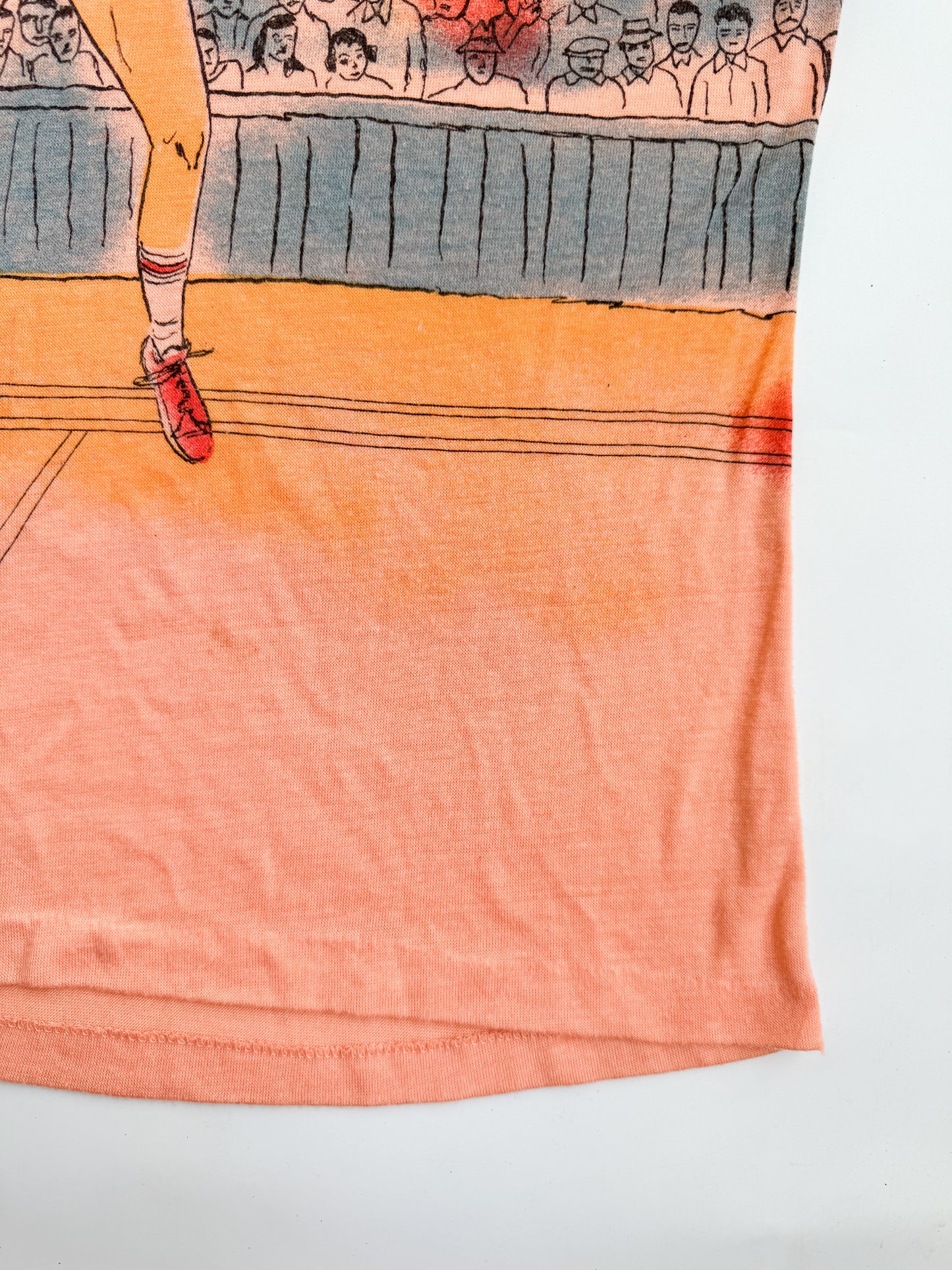 1970s Tennis Player Graphic Tee , Made in Canada