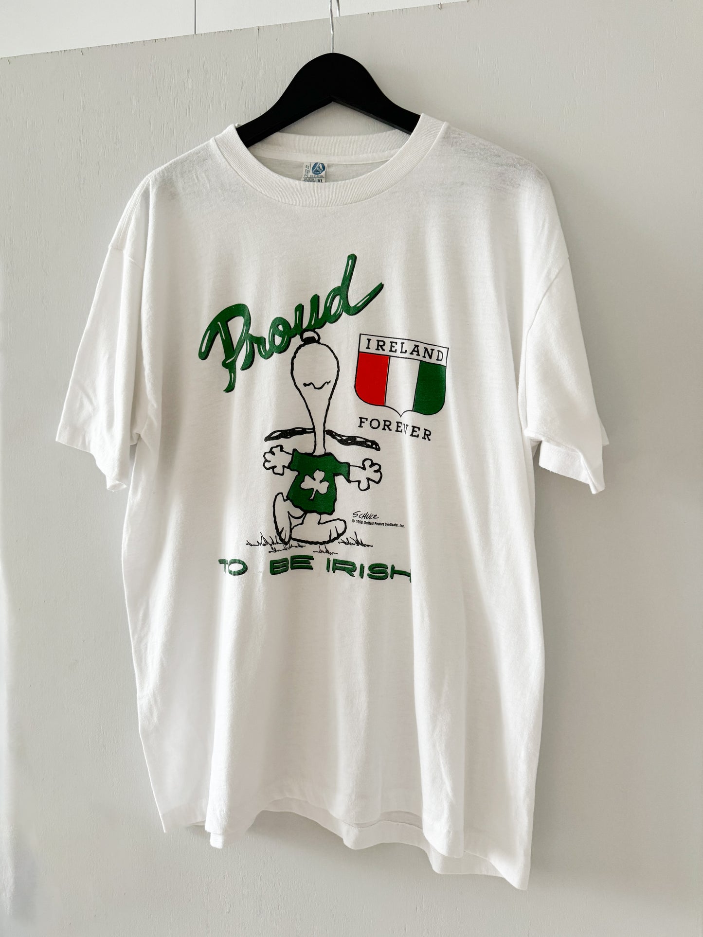 1980s Snoopy Proud to be Irish Tee , Made in U.S.A.