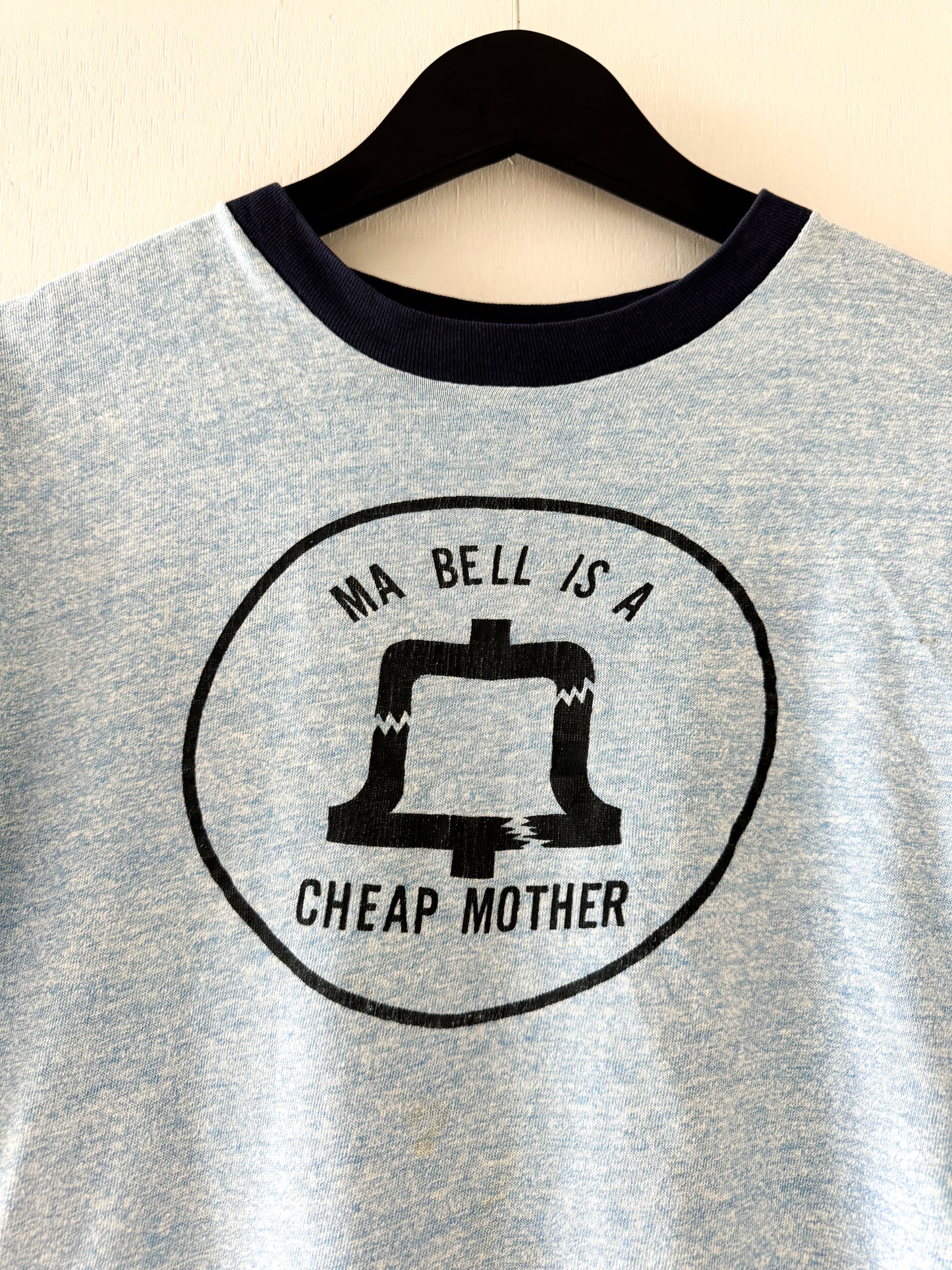 1970s Ma Bell is a Cheap Mother Ringer Tee , Made in U.S.A.