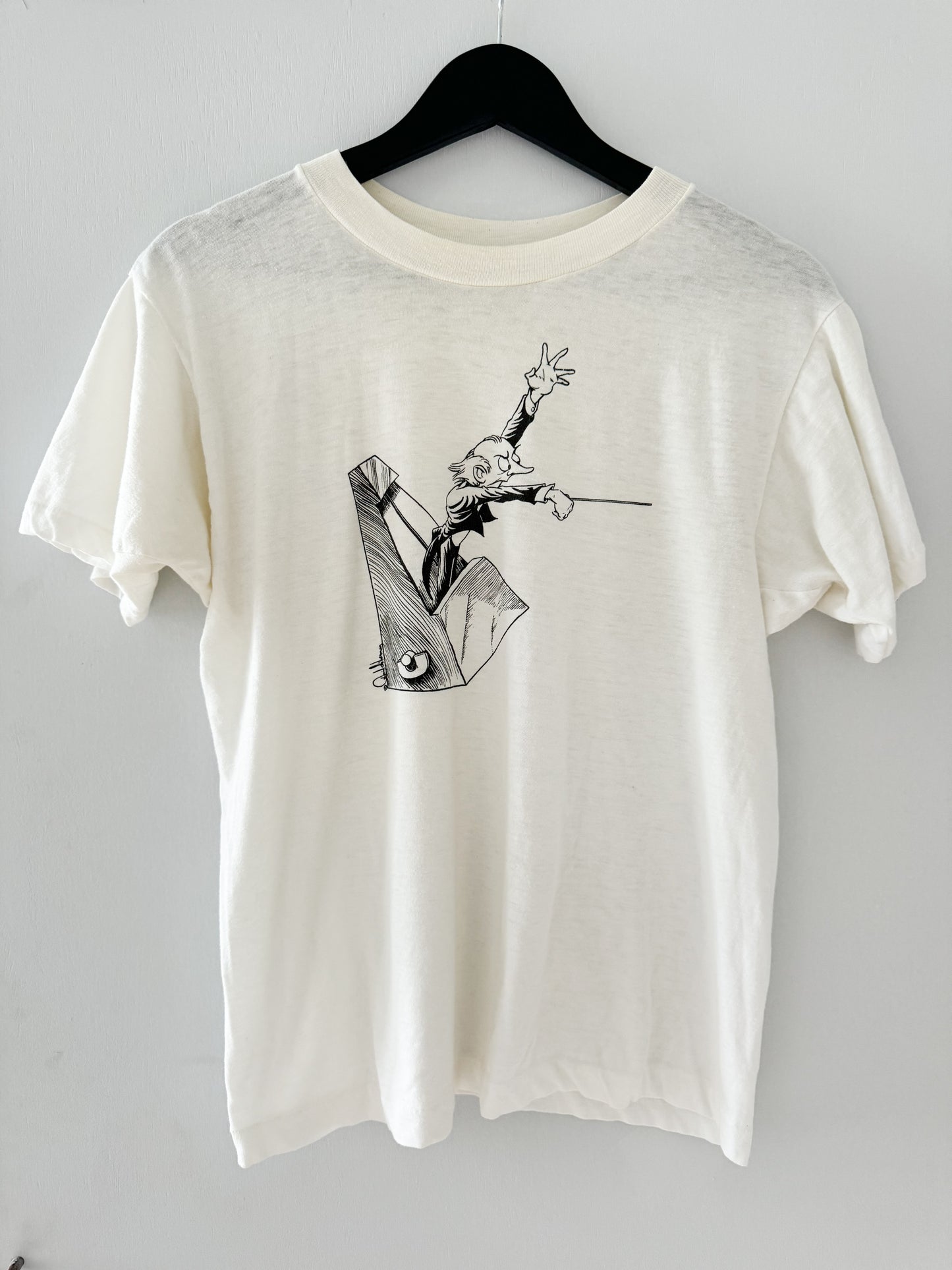 1980s Conductor Illustration Tee , Made in Mexico