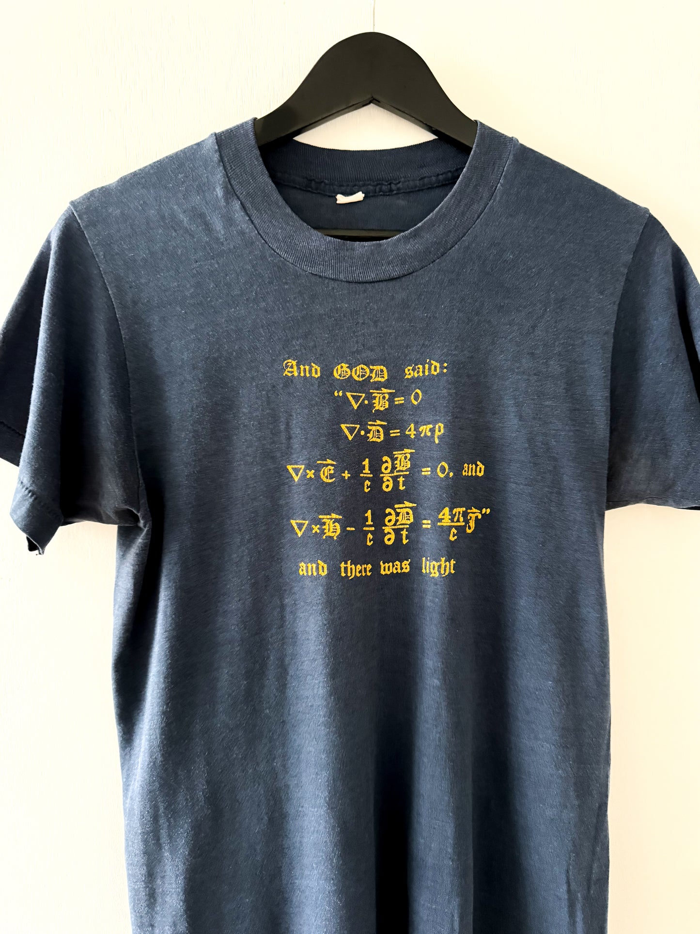 1980s Maxwell’s Equations “And There Was Light” Tee , Made in U.S.A.
