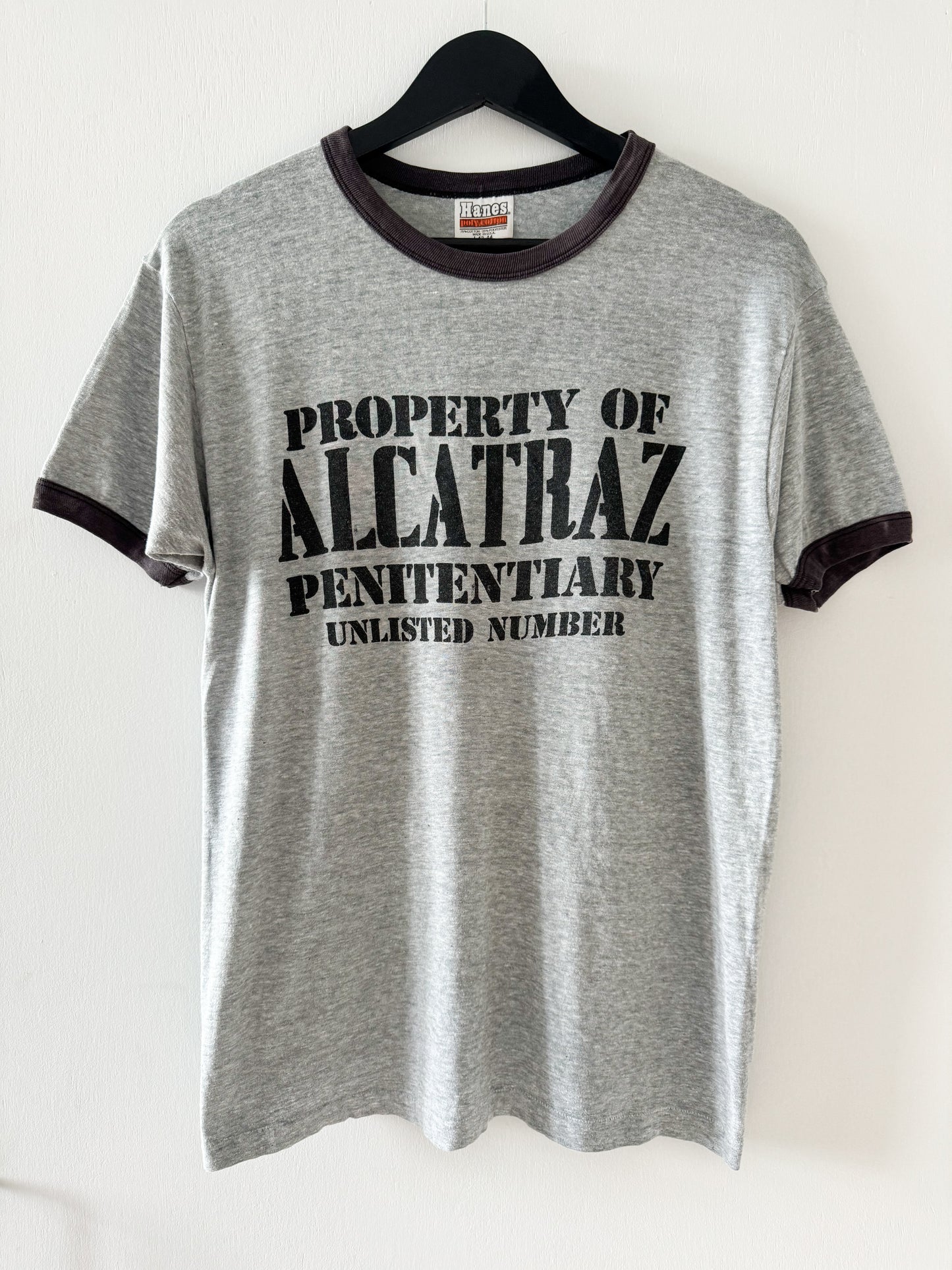 1980s Alcatraz Penitentiary Ringer Tee , Made in U.S.A.