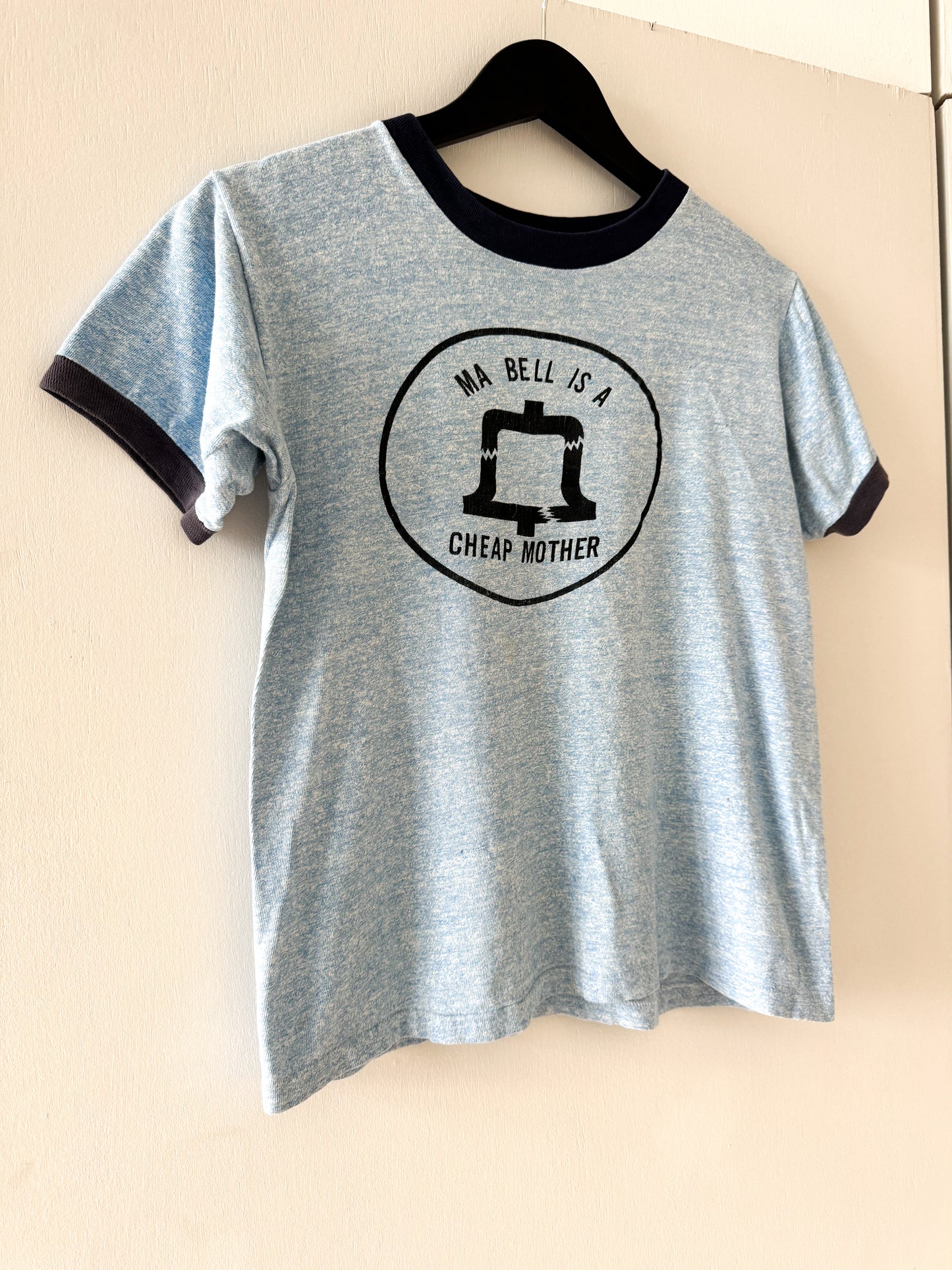 1970s Ma Bell is a Cheap Mother Ringer Tee , Made in U.S.A.