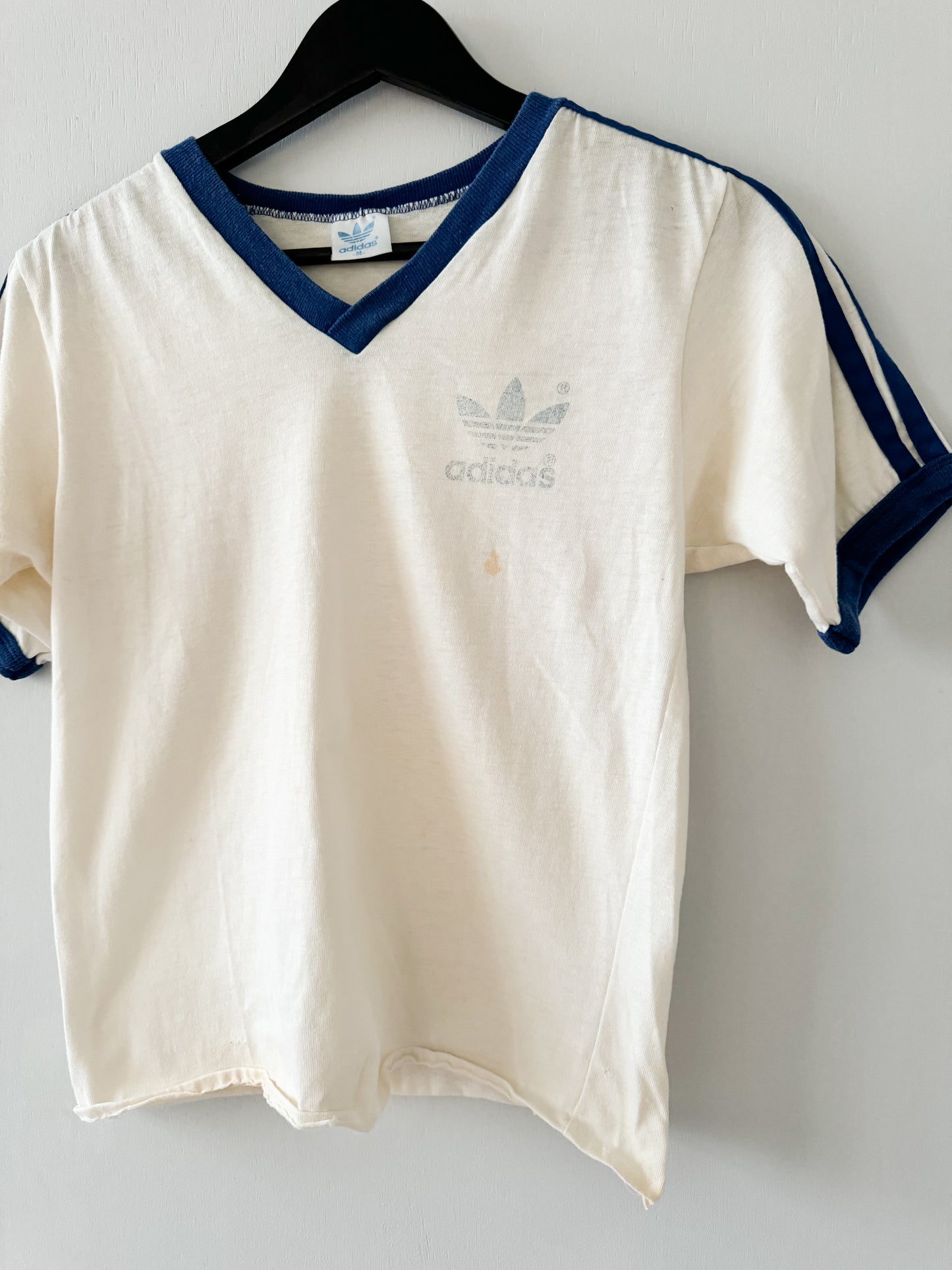 1970s Adidas Trefoil Ringer Tee , Made in U.S.A.