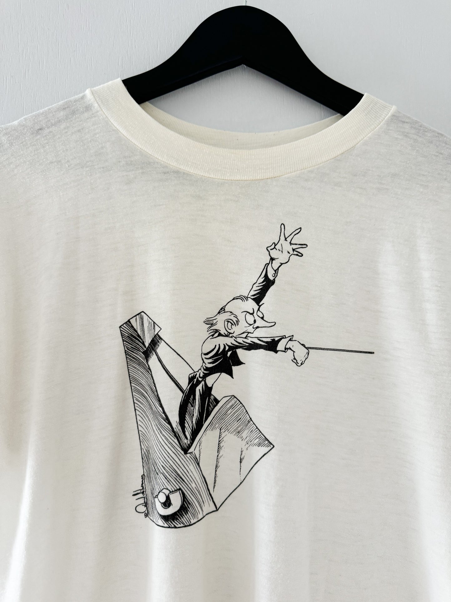 1980s Conductor Illustration Tee , Made in Mexico