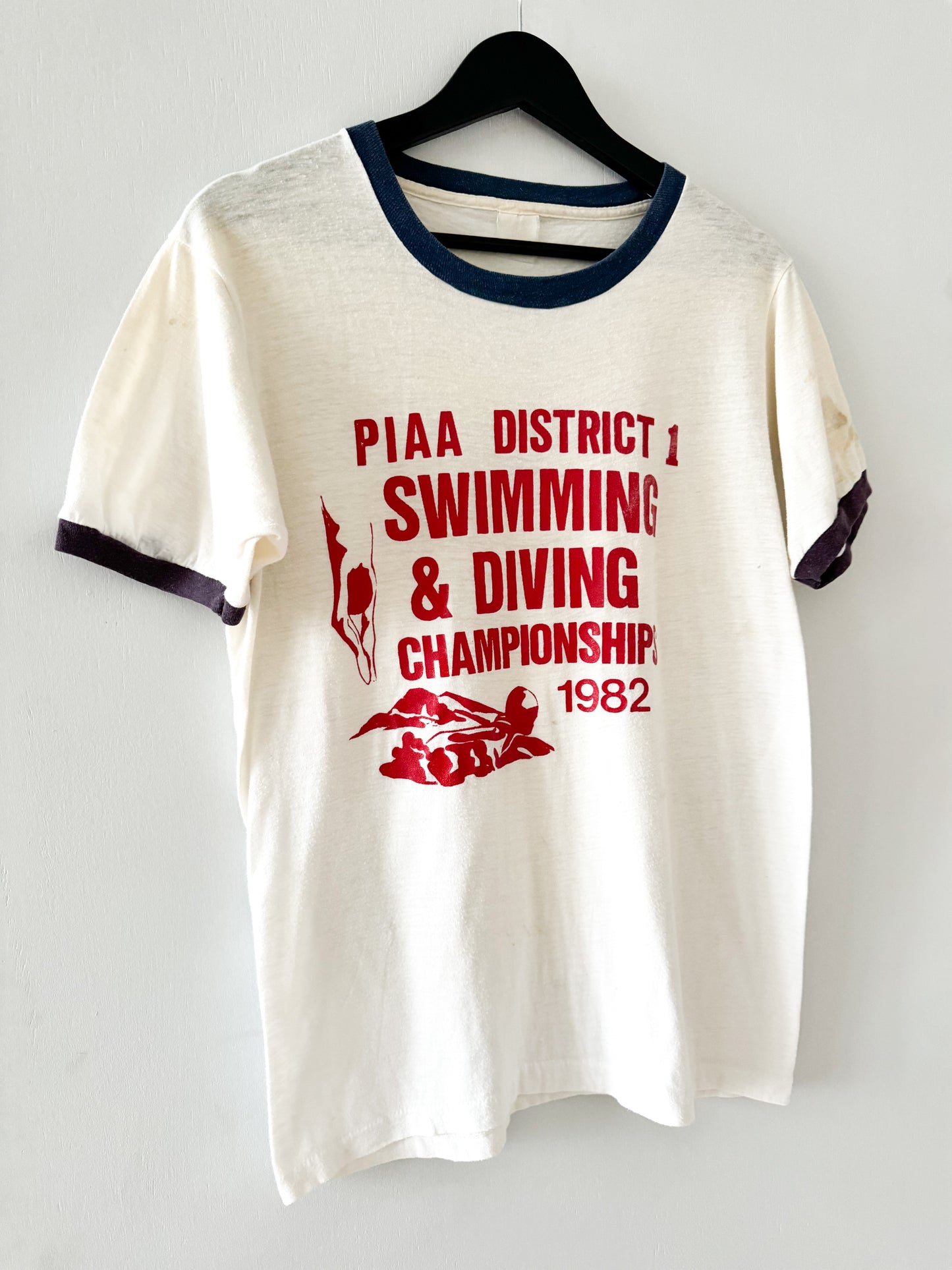1980s PIAA Swimming & Diving Championships Tee , Made in U.S.A.
