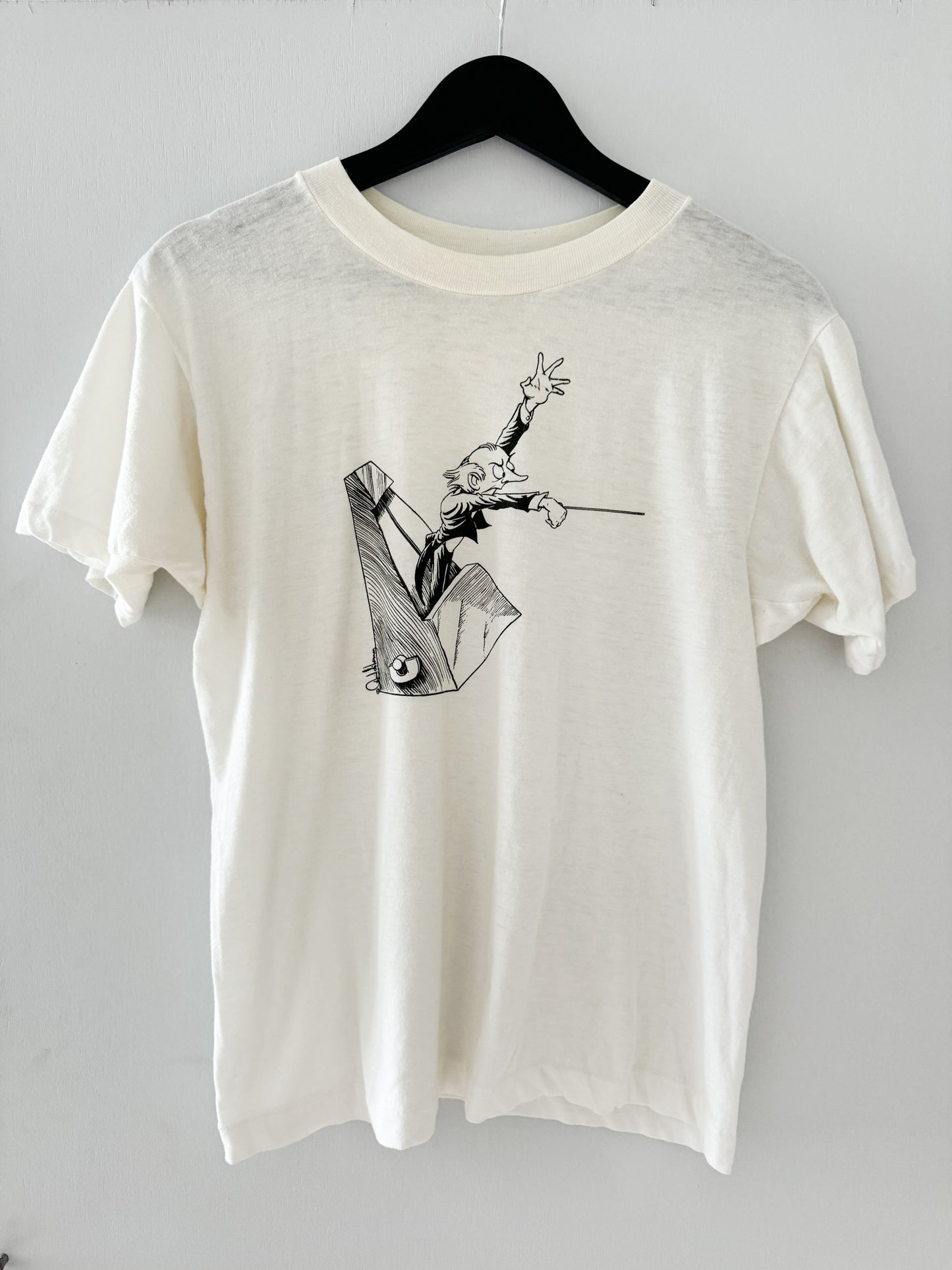 1980s Conductor Illustration Tee , Made in Mexico
