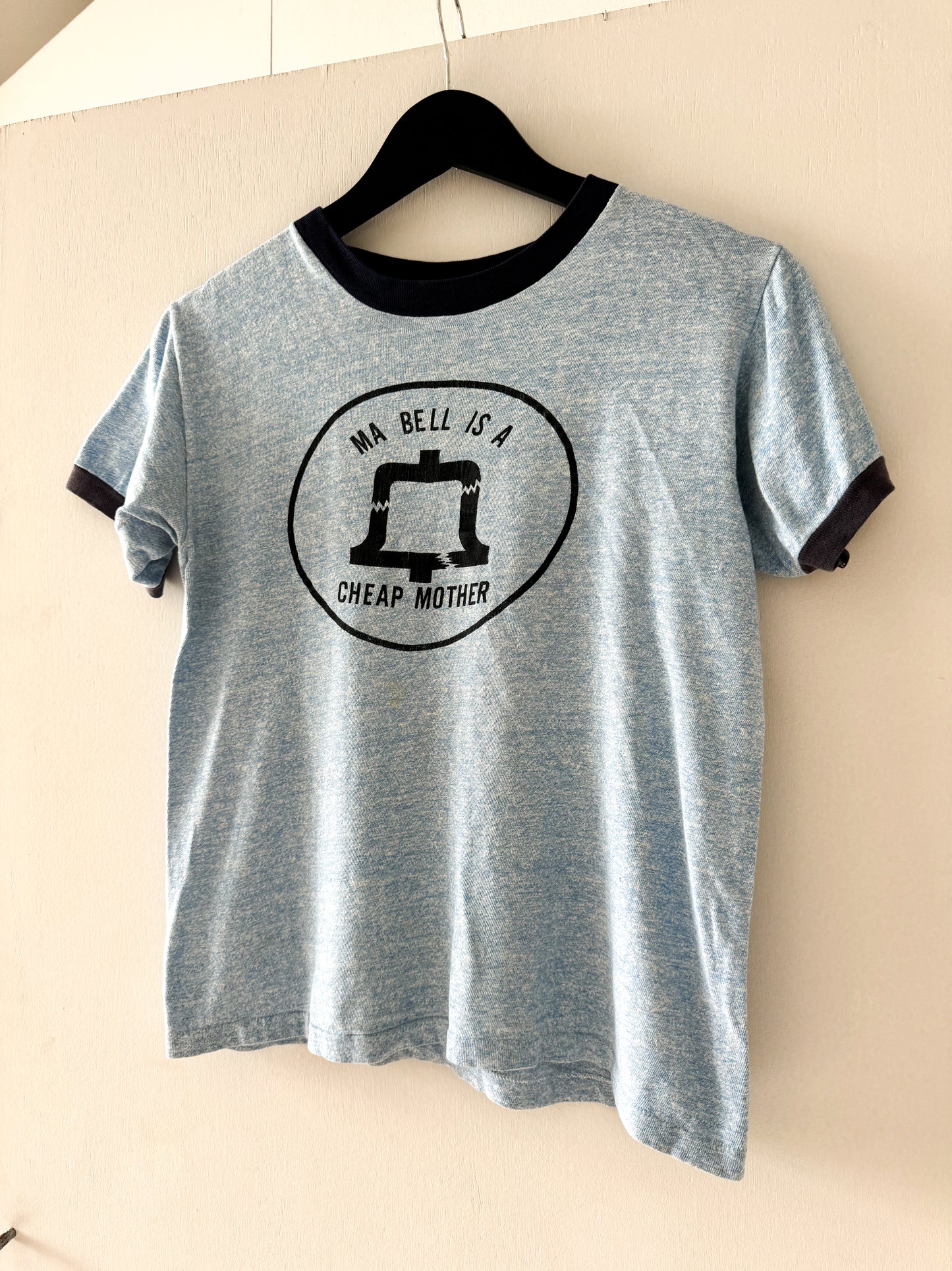1970s Ma Bell is a Cheap Mother Ringer Tee , Made in U.S.A.
