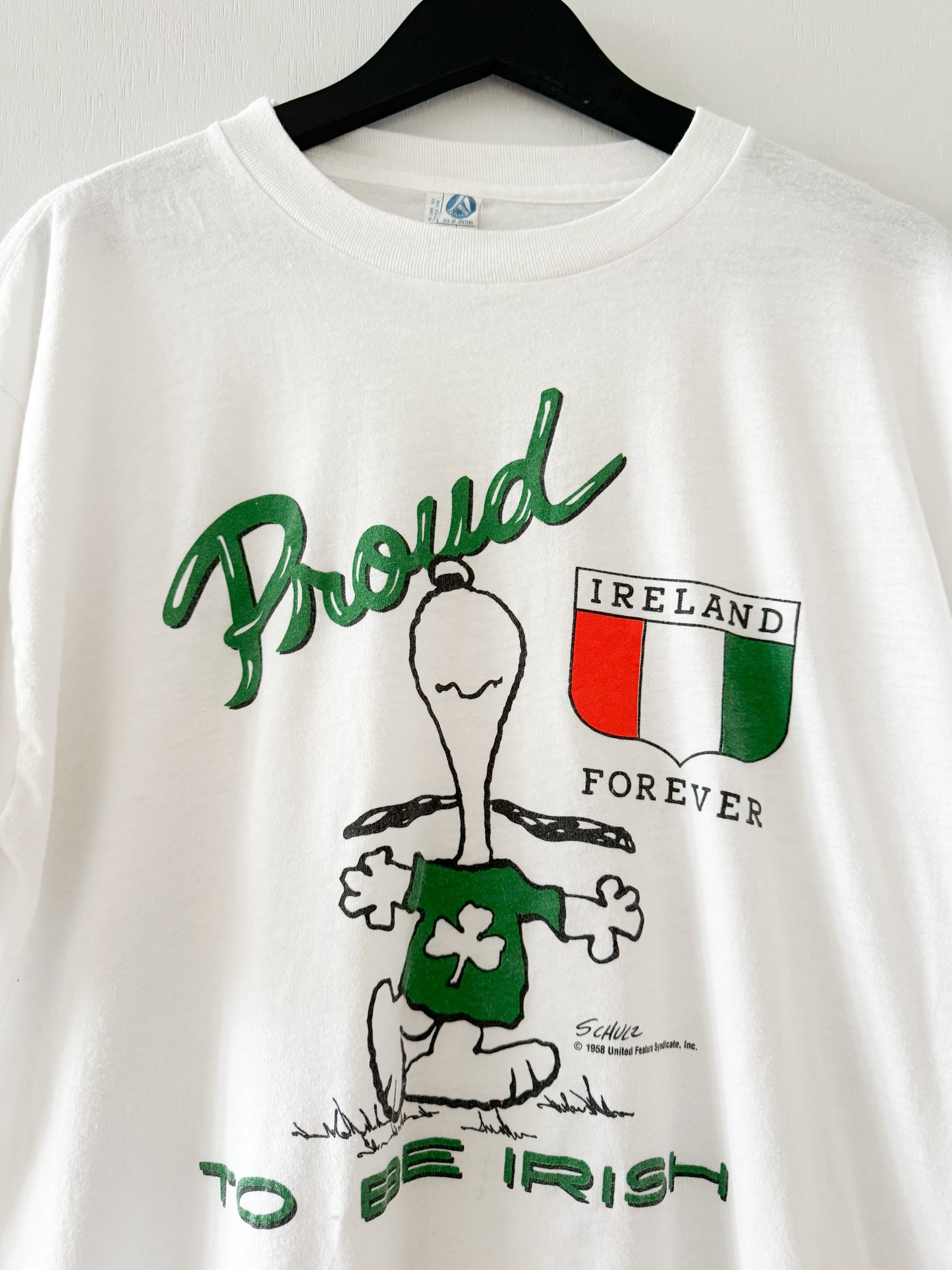 1980s Snoopy Proud to be Irish Tee , Made in U.S.A.