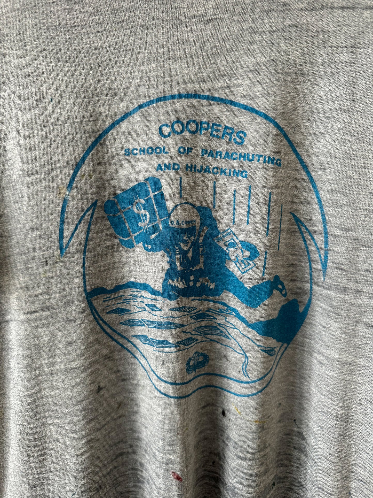 1980s Coopers Parachuting Tee , Made in U.S.A.