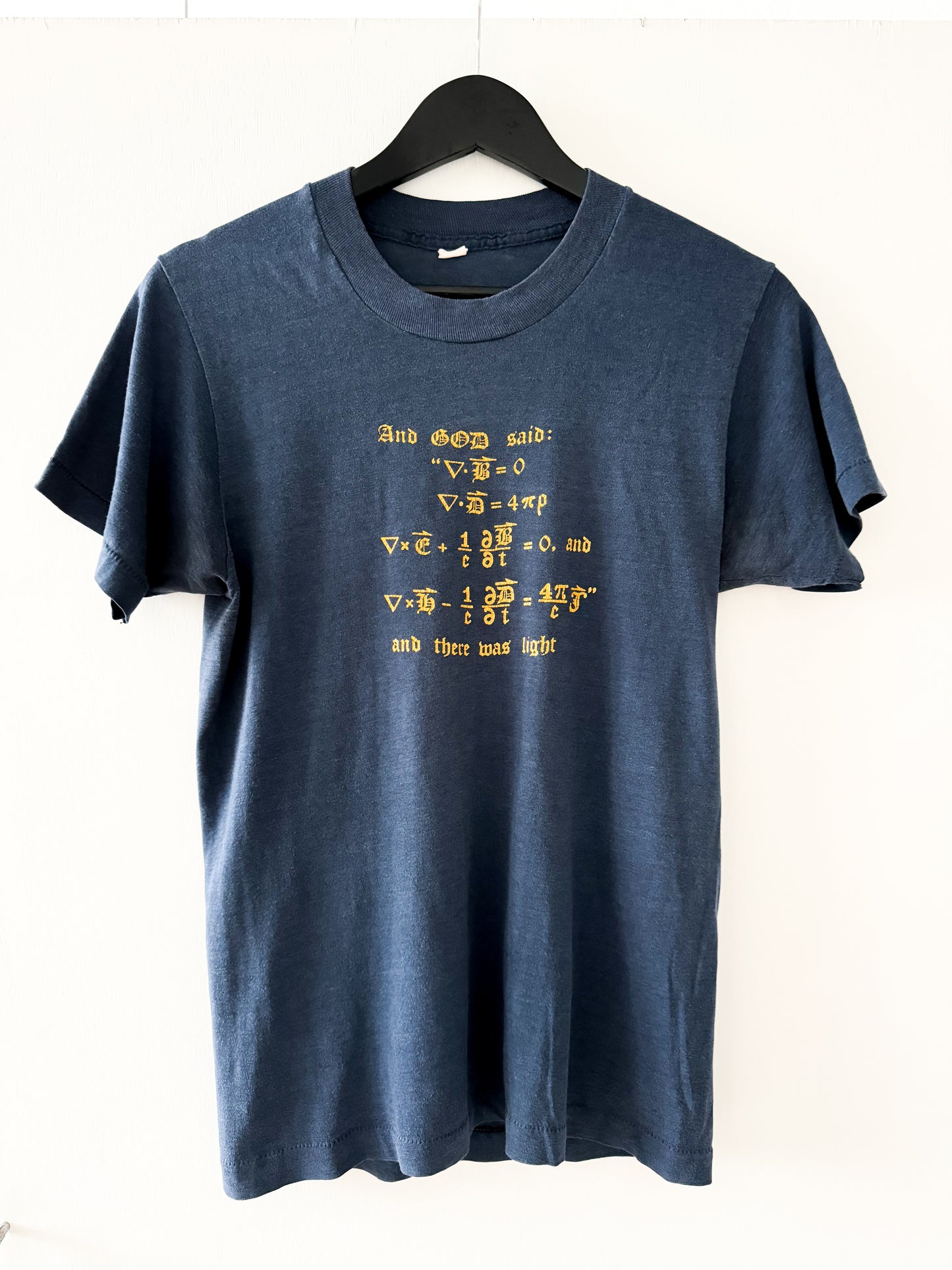 1980s Maxwell’s Equations “And There Was Light” Tee , Made in U.S.A.