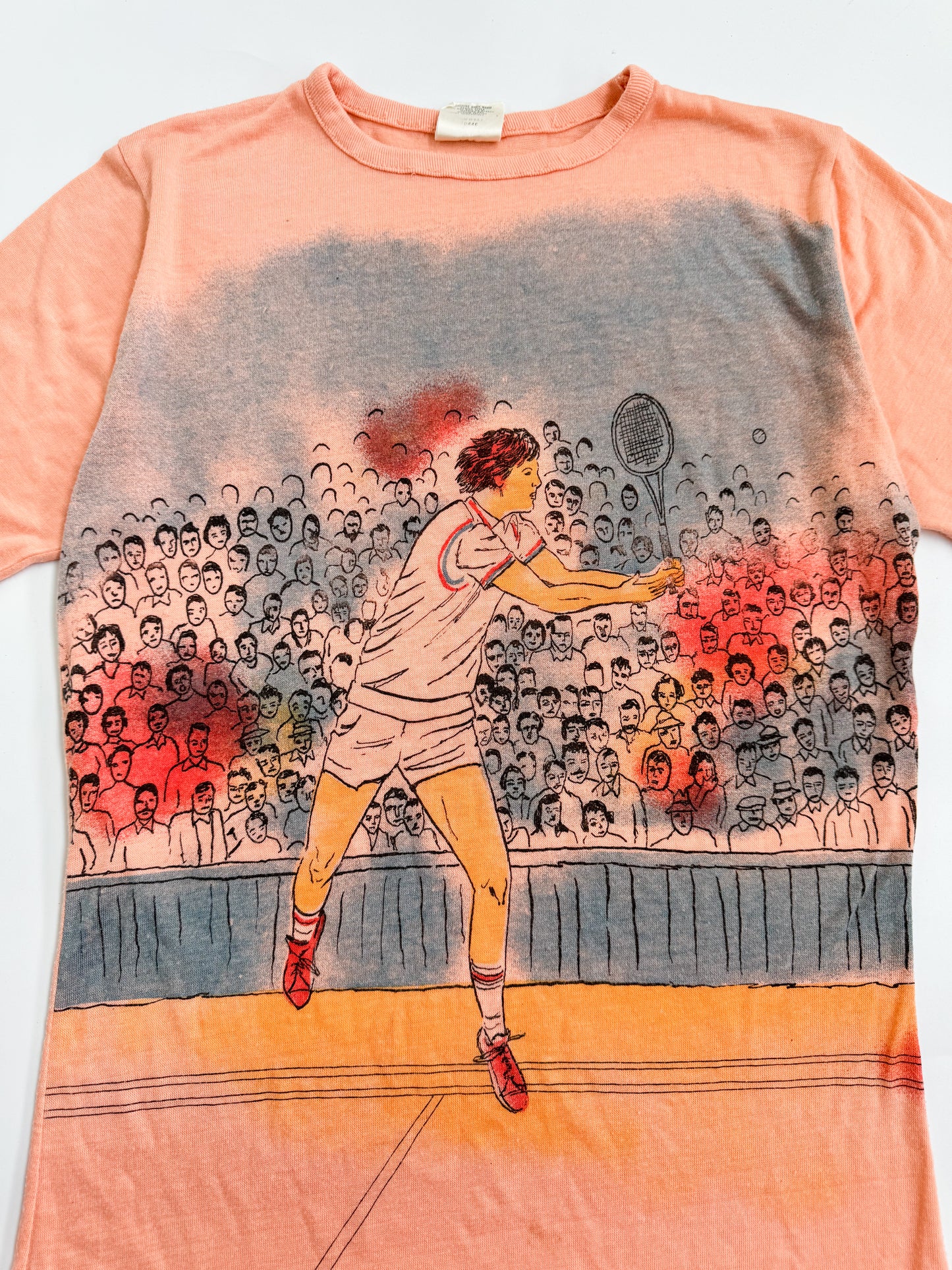 1970s Tennis Player Graphic Tee , Made in Canada