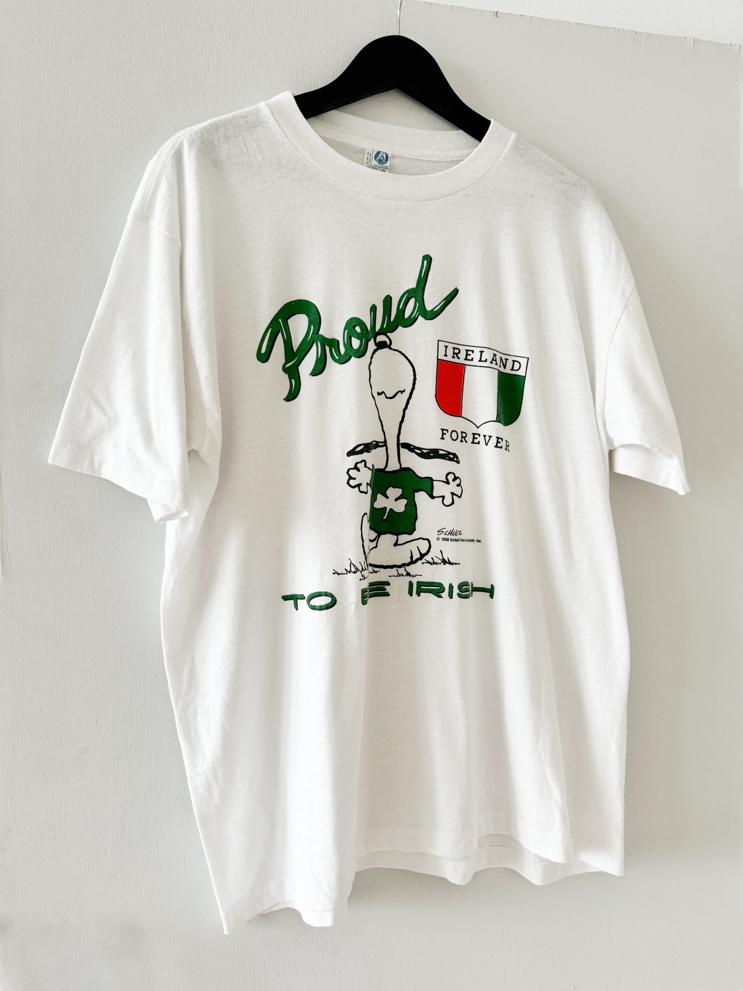 1980s Snoopy Proud to be Irish Tee , Made in U.S.A.