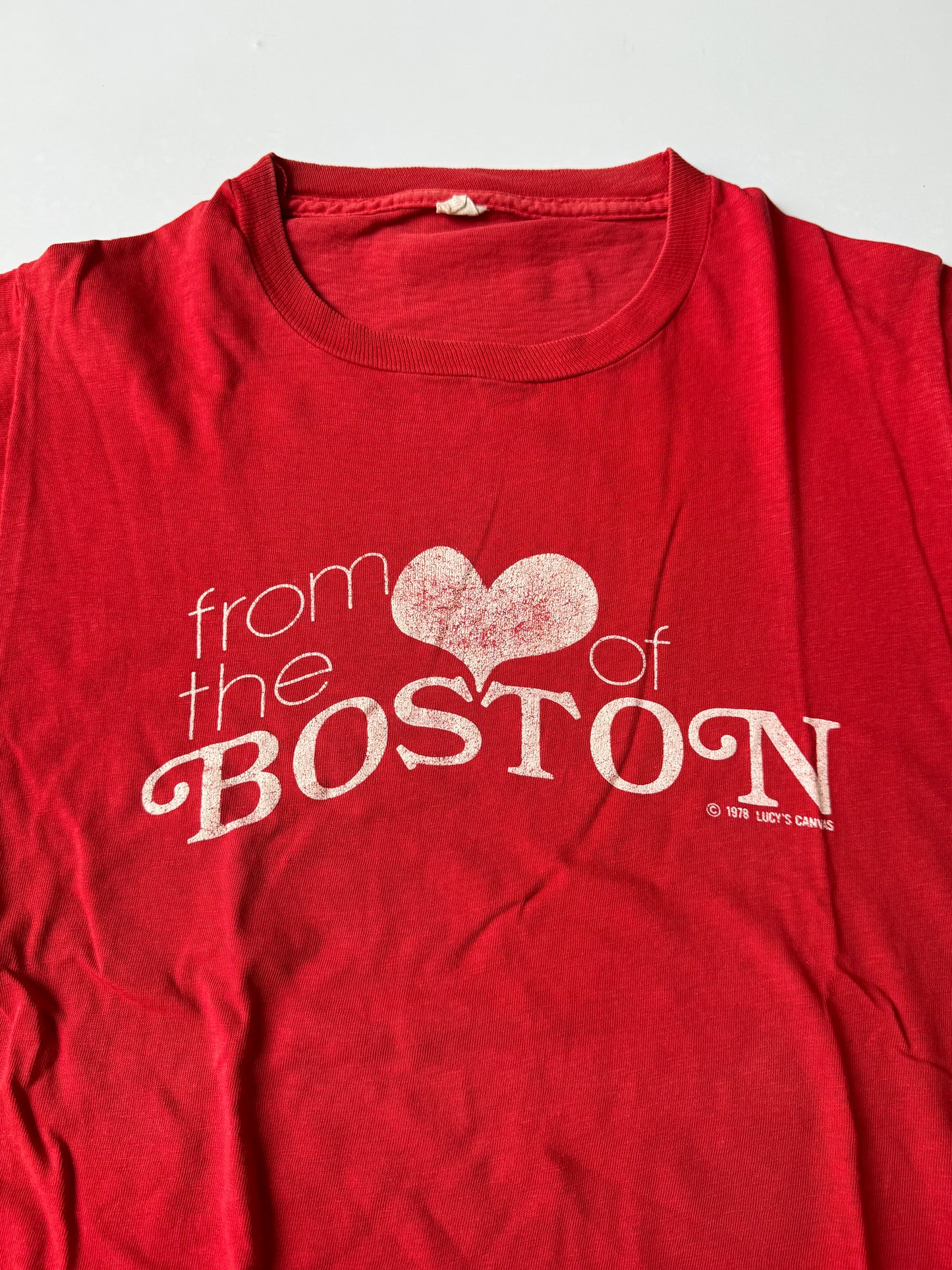70's Boston Heart Tee , Made in U.S.A.