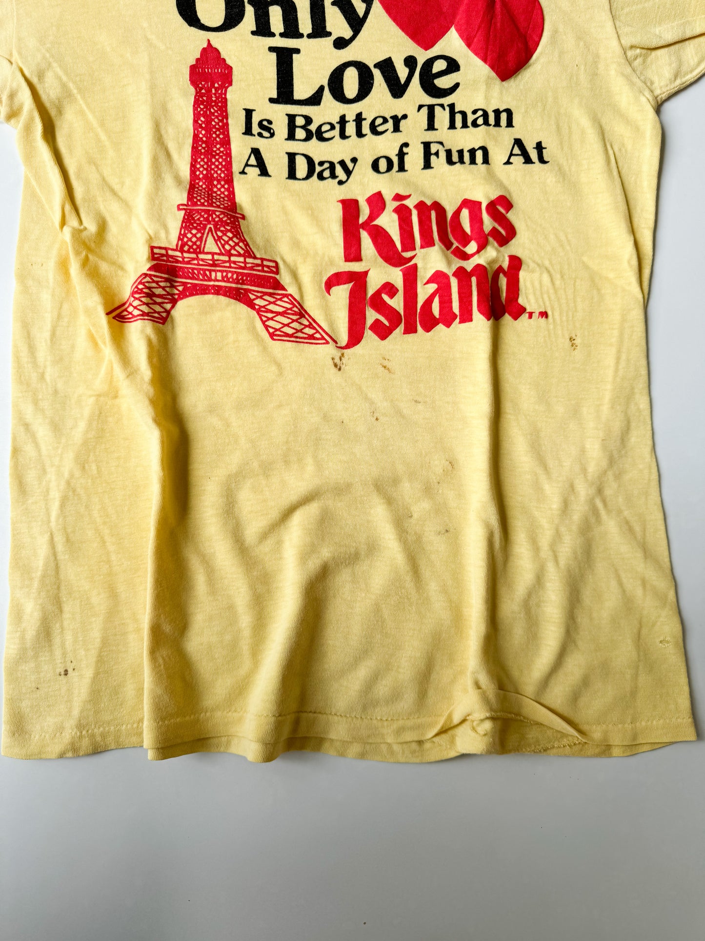 70's Kings Island Eiffel Love Tee , Made in U.S.A.