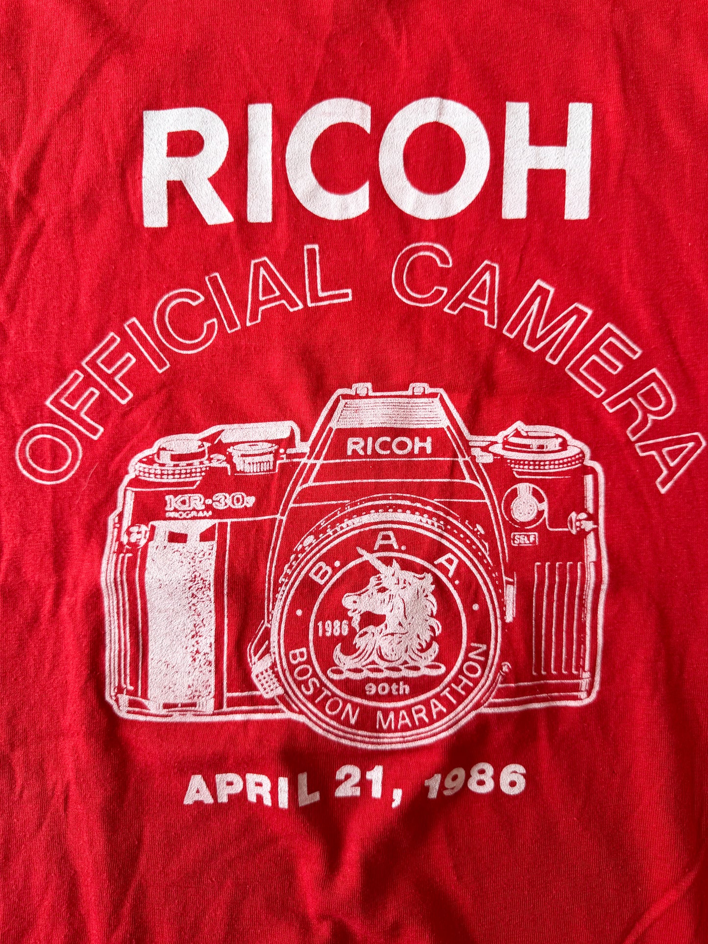 80's Ricoh Boston Marathon Tee , Made in U.S.A.