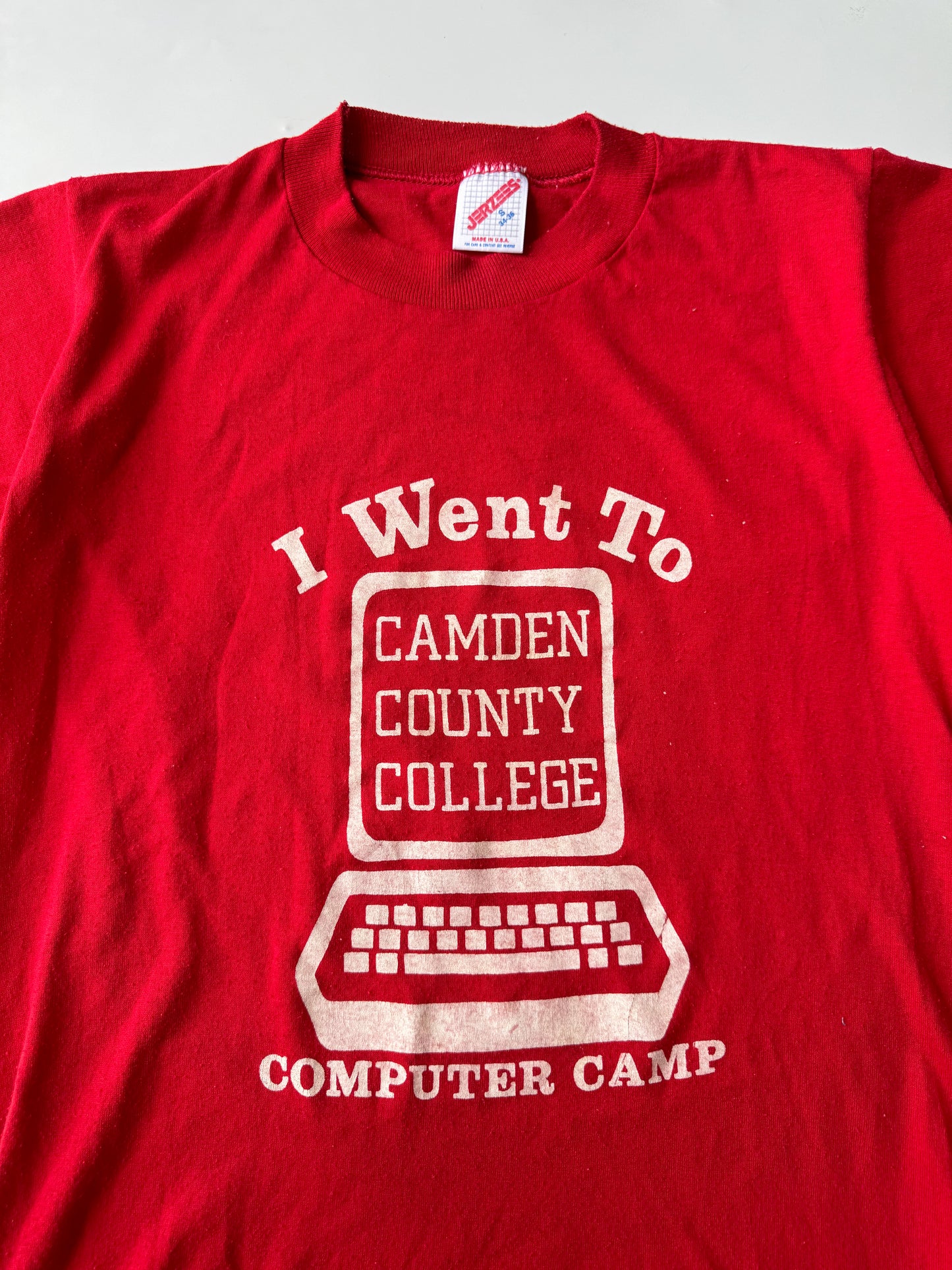 80's Camden County College Computer Camp Tee , Made in U.S.A.