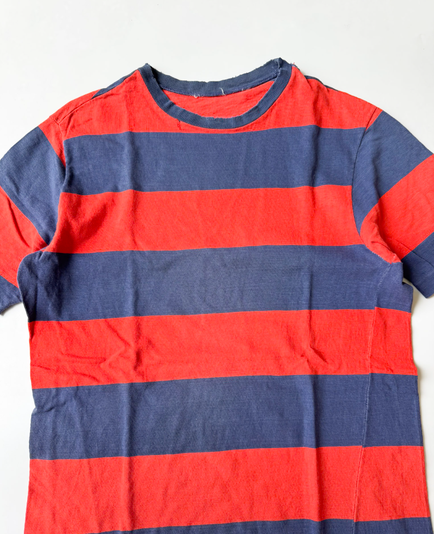 1970s RUGBY Striped Tee , Made in U.S.A.