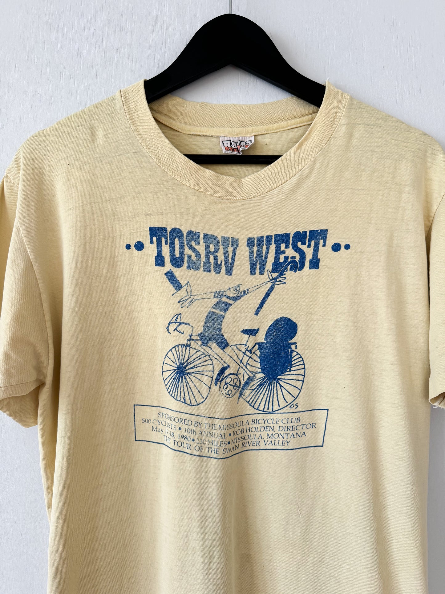 1980s TOSRV West Bicycle Tee , Made in U.S.A.