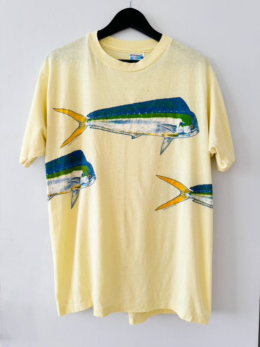 1980s Marathon Dolphin Scramble Tee , Made in U.S.A.