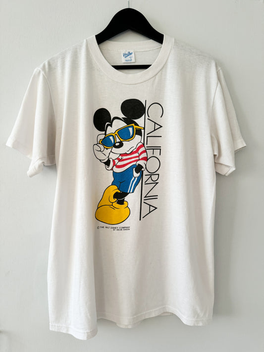1980s Mickey Mouse California Tee by Velva Sheen , Made in U.S.A.