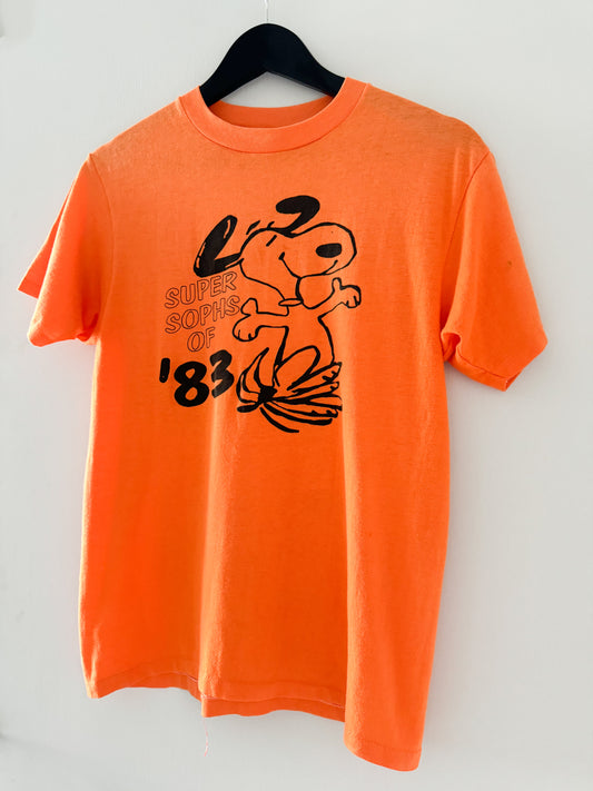 1980s Snoopy Super Sophs of '83 Tee , Made in U.S.A.